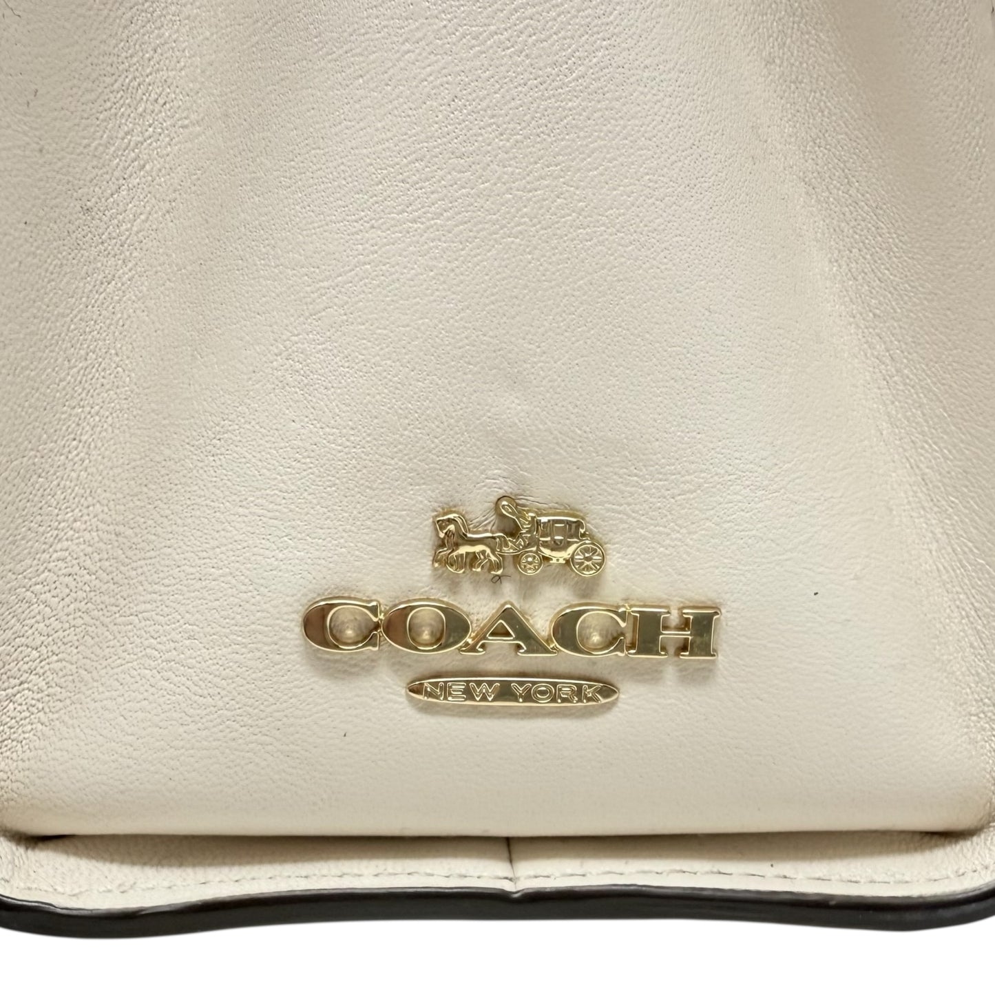 Signature Tilly Satchel Designer By Coach In Khaki/Chalk, Size: Medium