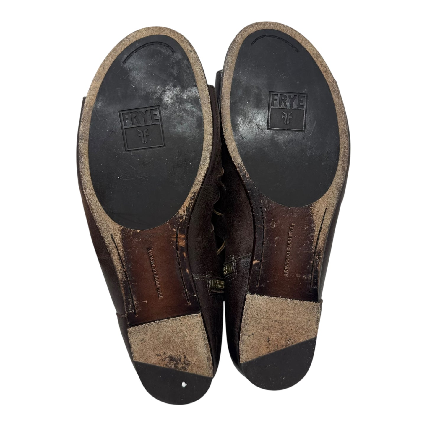 Marlene Twisted Sandals Designer By Frye In Brown, Size: 8