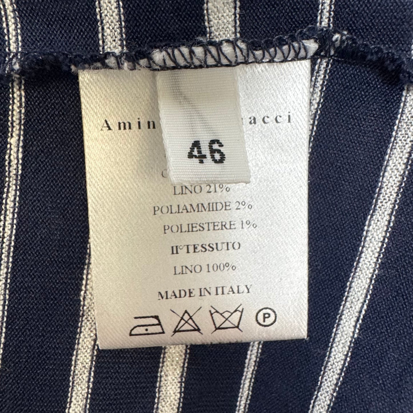 Top Long Sleeve By amina rubinacci In Striped Pattern, Size: 10/ It 46
