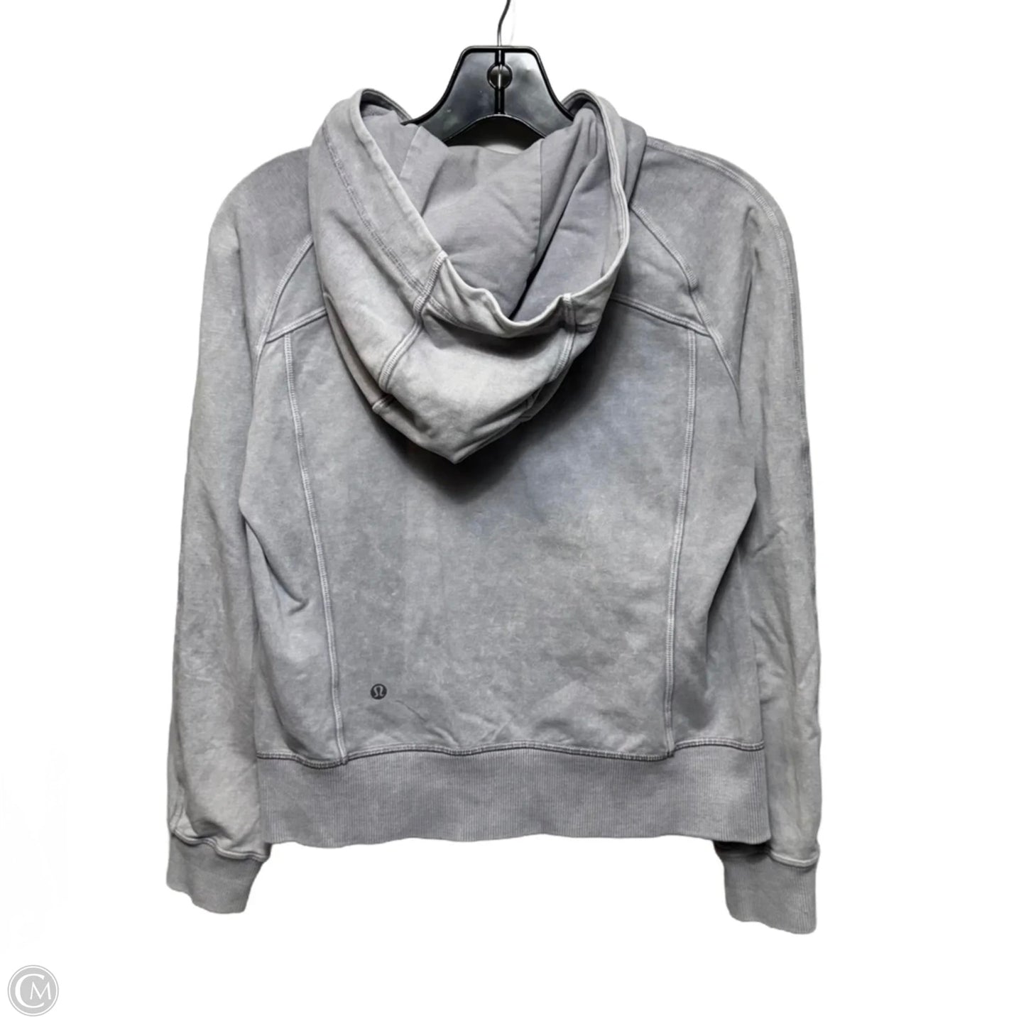 Athletic Sweatshirt Hoodie By Lululemon In Grey, Size: S