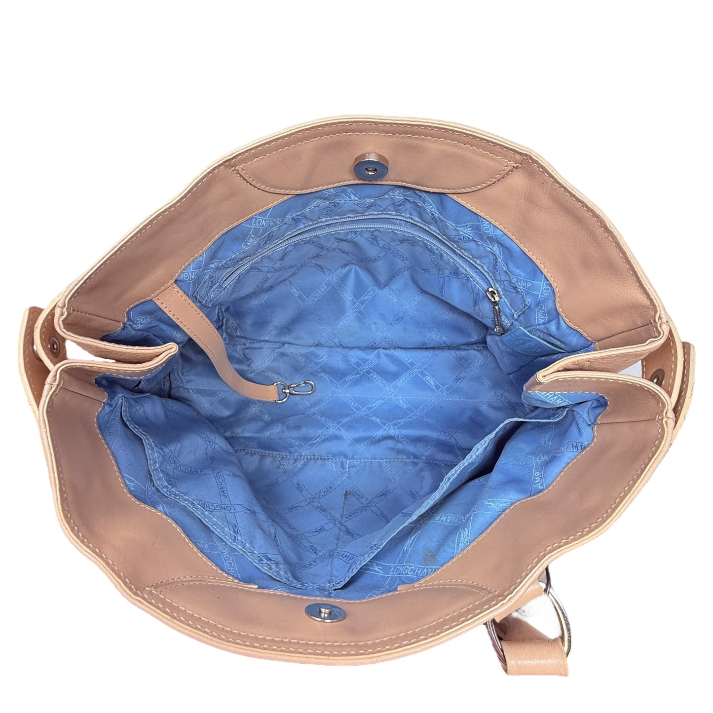 Rodeo Leather Satchel Designer By Longchamp, Size: Medium