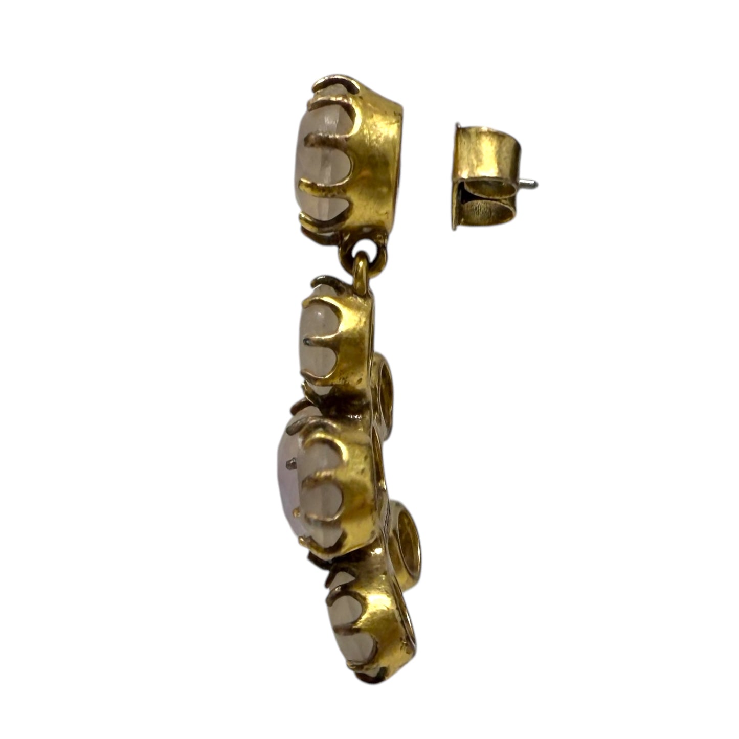 Iridescent Floral Gold Plated Drop Earrings By J Crew