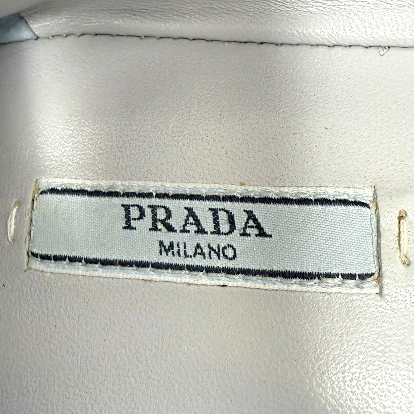 Nappa Lambskin Leather Bow Ballerina Flats Luxury Designer By Prada In Cornflower (Fiordaliso), Size: US 9/IT 39