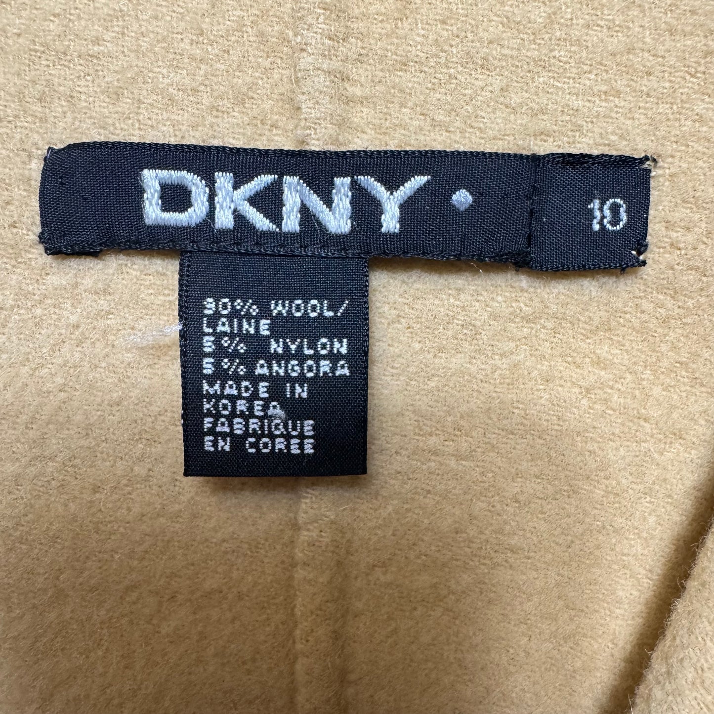 Wool Angora Blend Blazer By Dkny In Tan, Size: 10