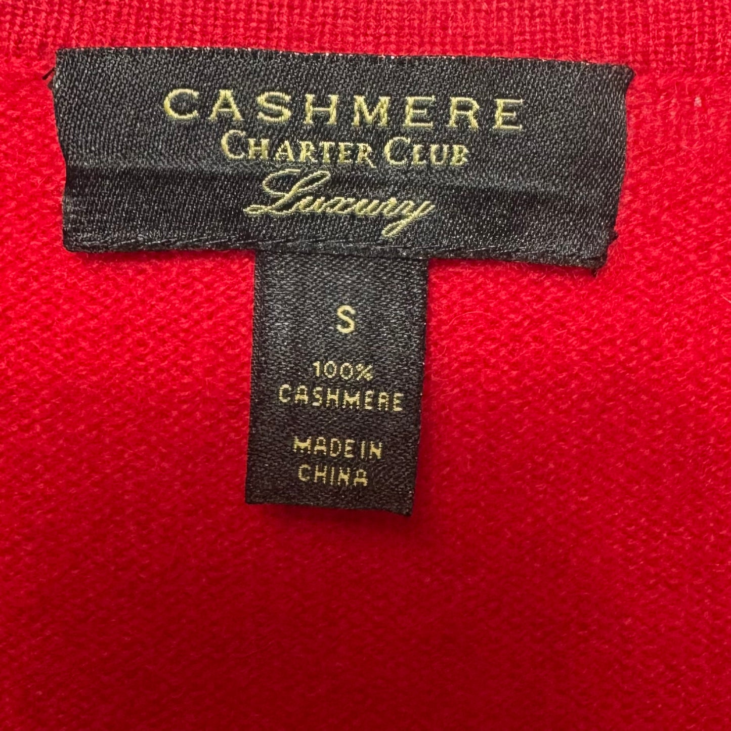 Sweater Cashmere By Charter Club In Red, Size: S