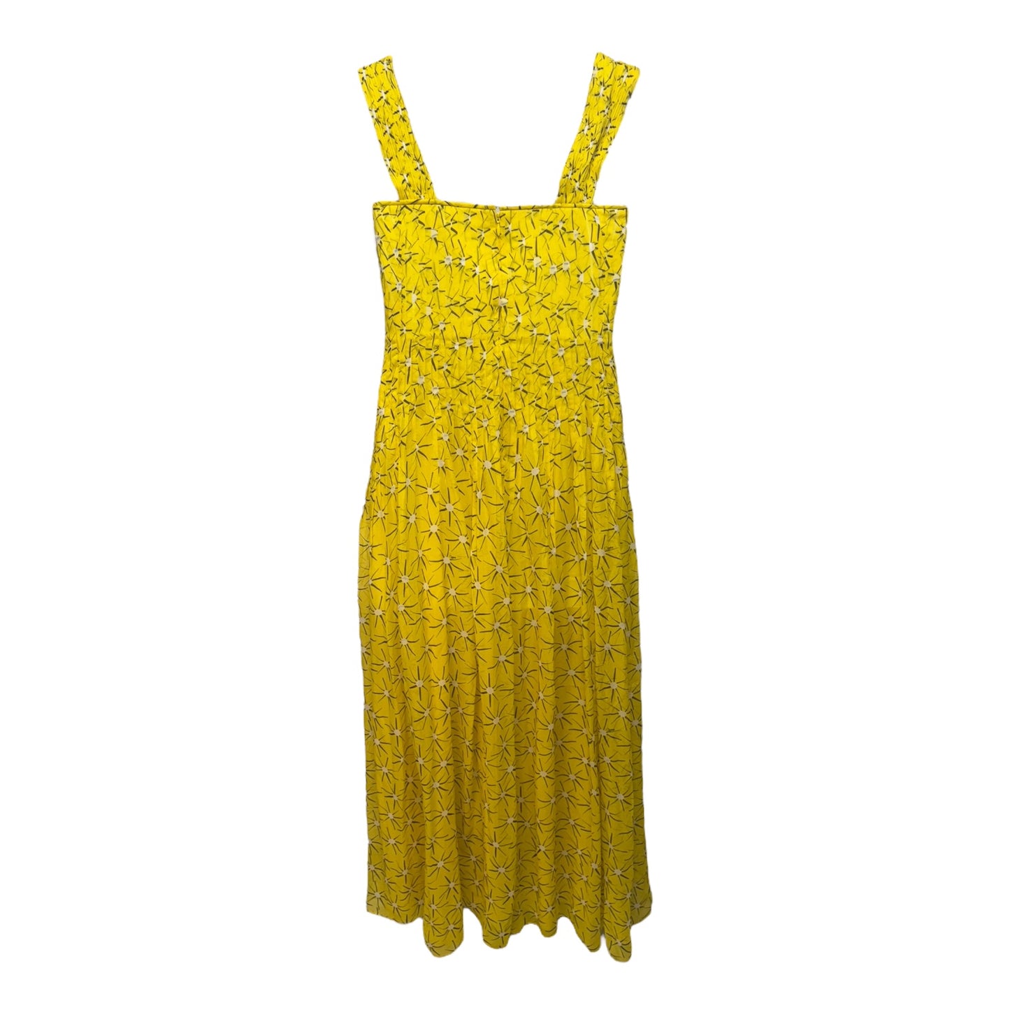 Lillie Silk Chiffon Dress Dress Designer By Diane Von Furstenberg In Sunglight Yellow, Size: 8