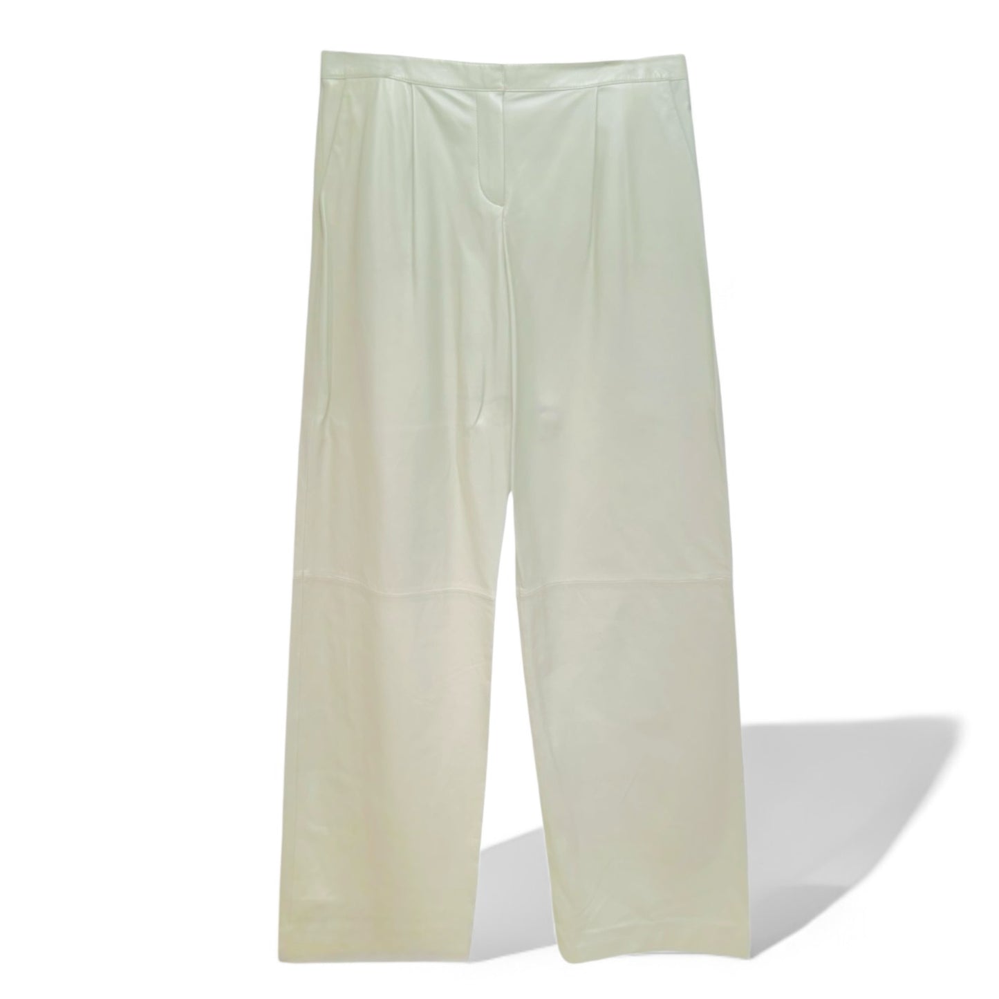 Lambskin Leather Dress Pants By Theory In Tan, Size: 12