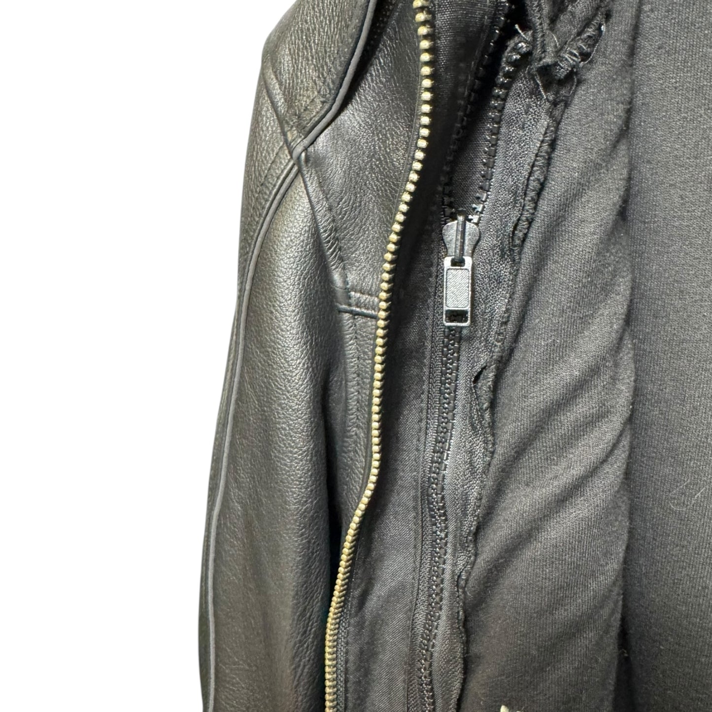 Embroidered Motorcycle Jacket Leather By X Element In Black, Size: 2x