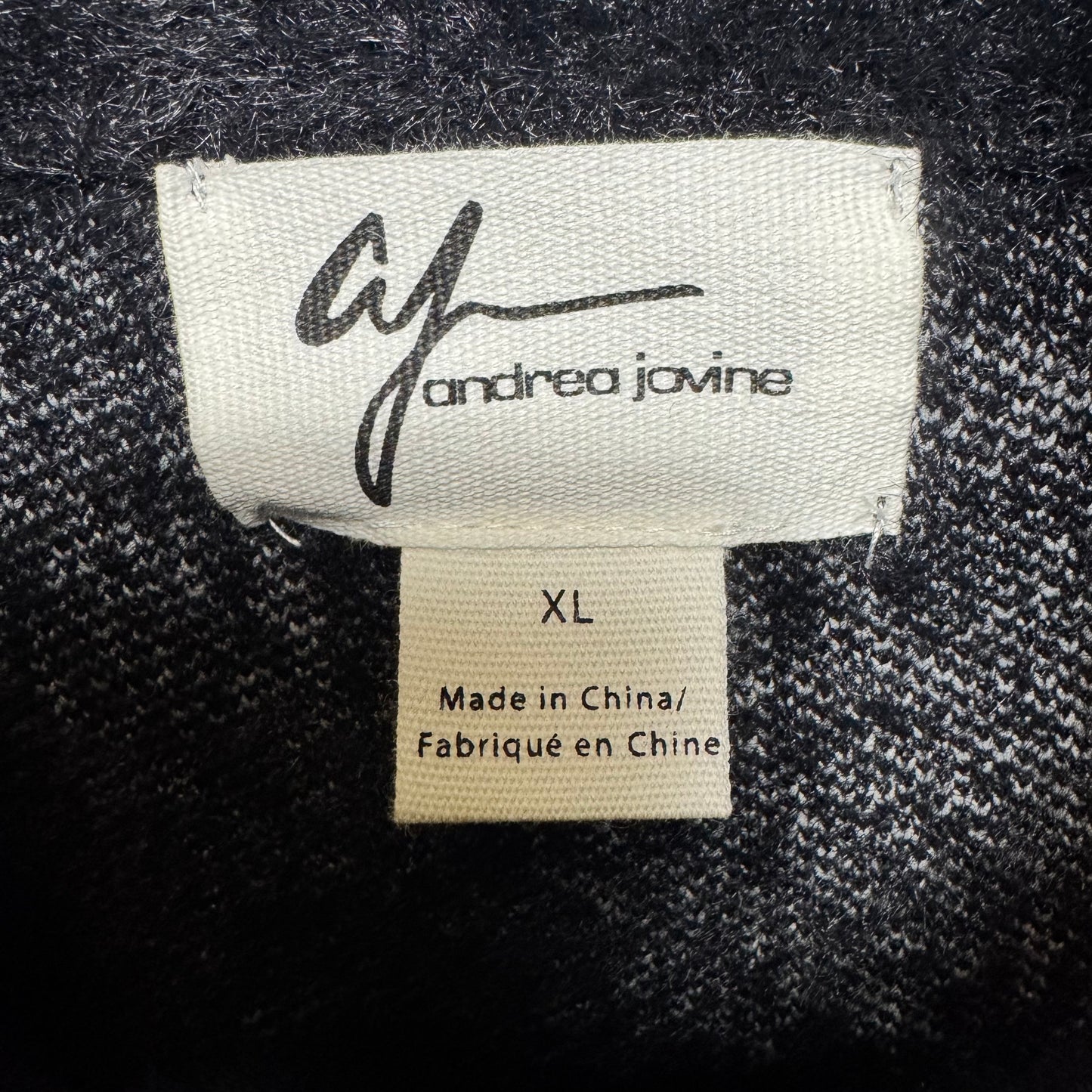 Sweater Cardigan By Andrea Jovine In Black, Size: Xl