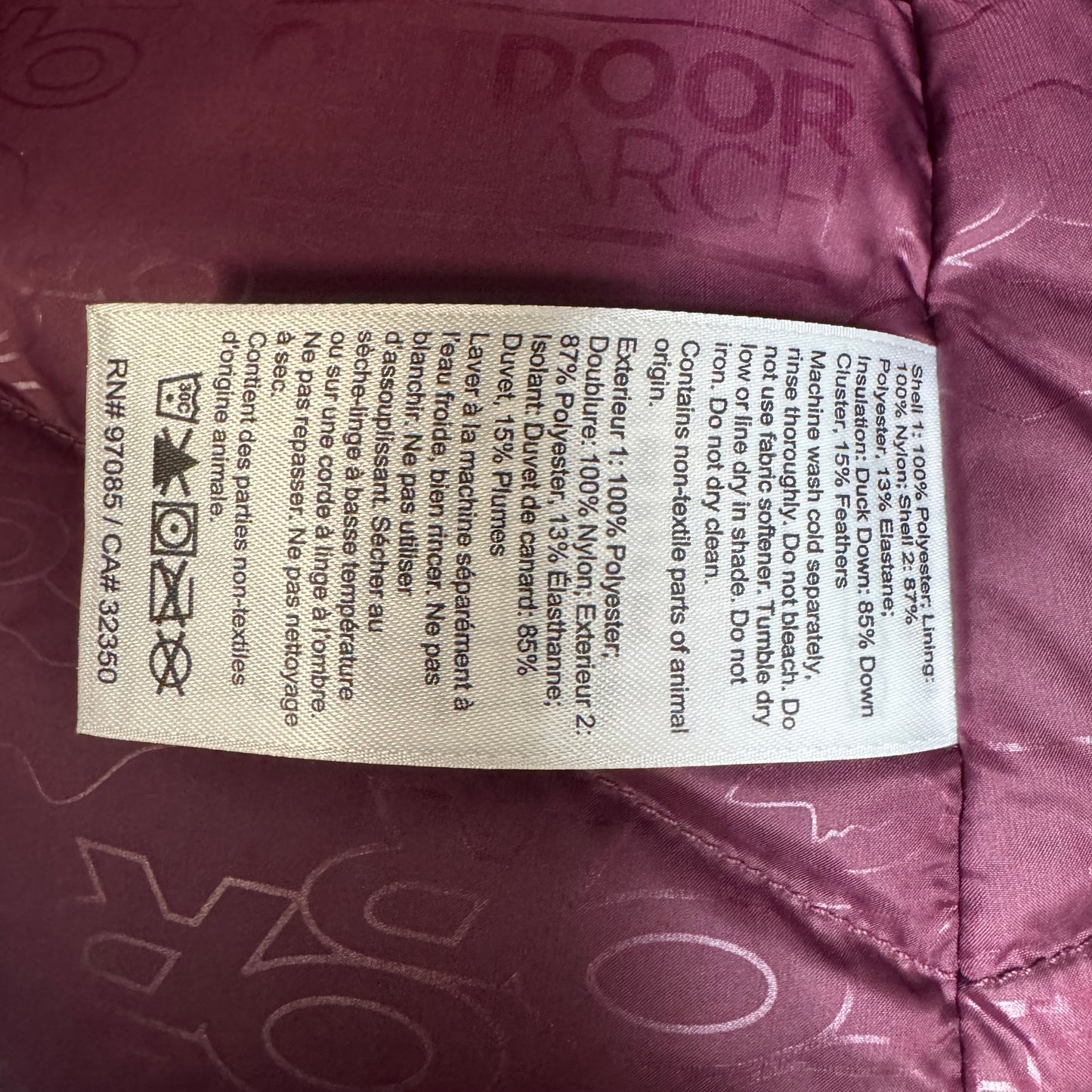 Plaza Down Quilted Hoody By Outdoor Research In Maroon, Size: M