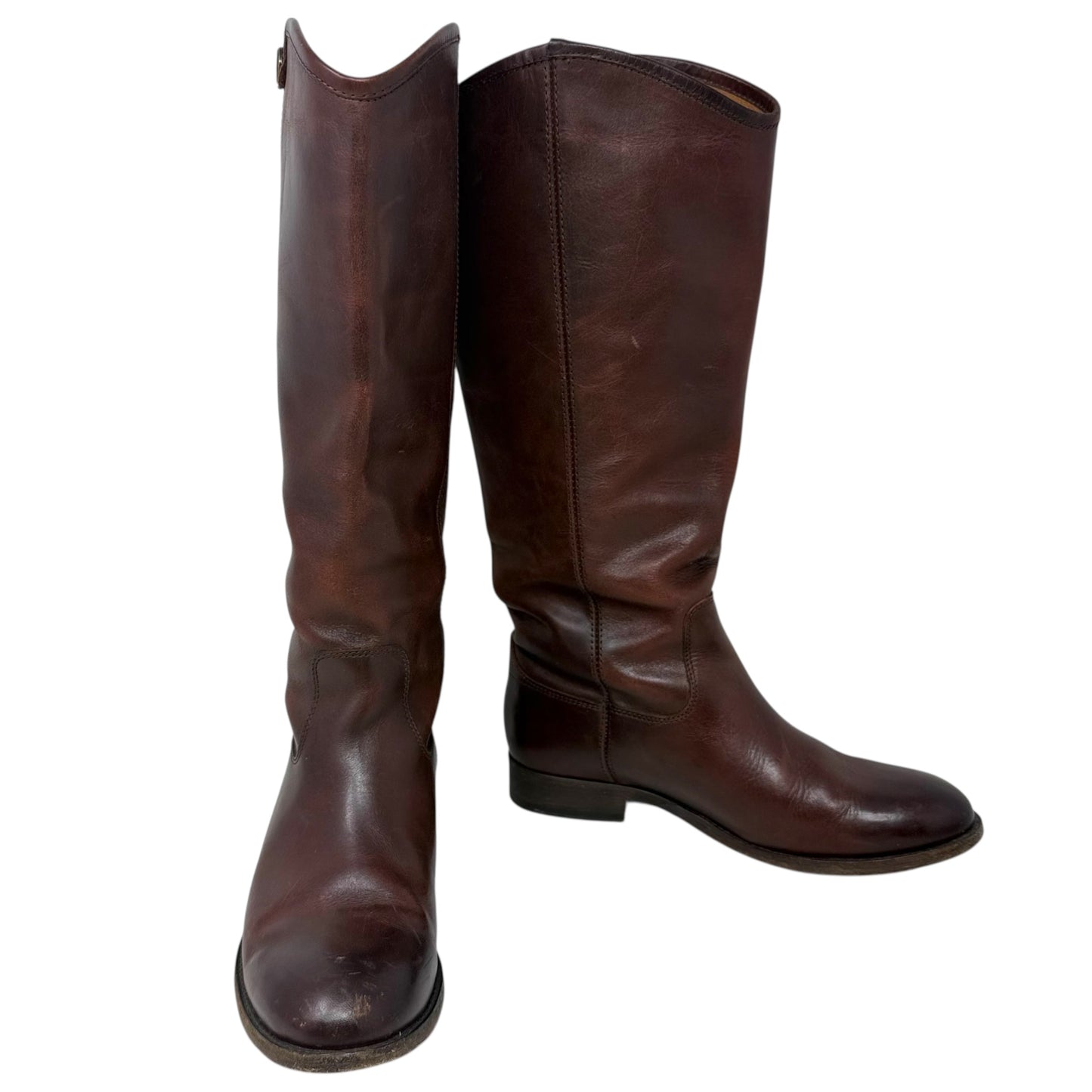 Melissa Button Boots Designer By Frye In Redwood, Size: 7