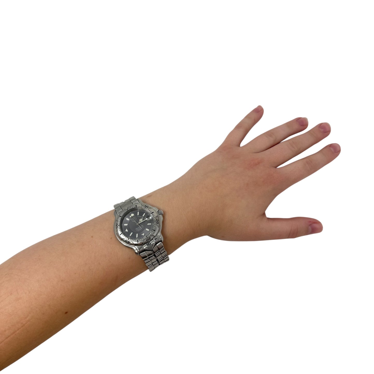 Professional 6000 Quartz Chronometer Stainless Steel Midsize Men's Watch WH5112.BA0675 With Pearlescent Gray Face Designer By Tag Heuer