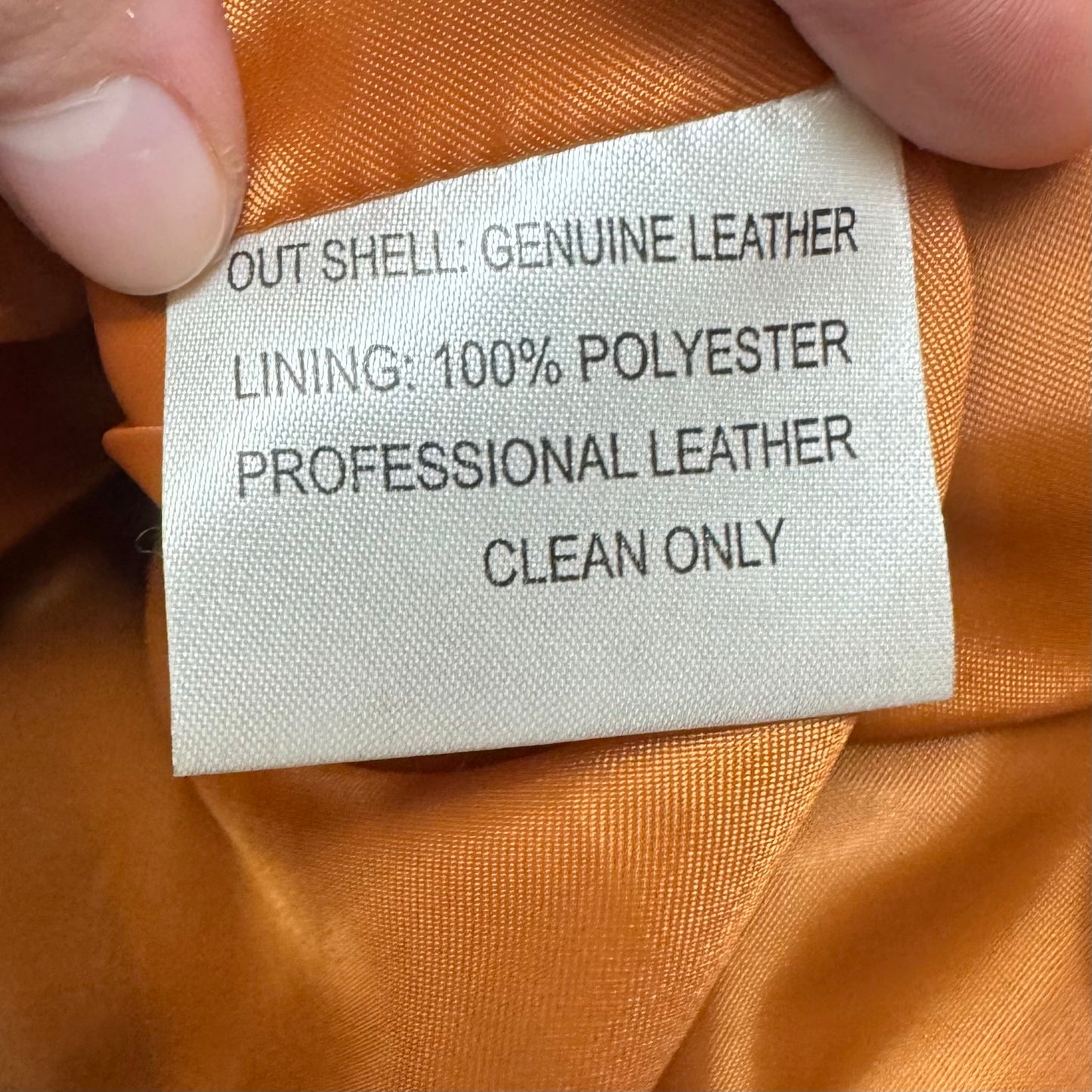 Vintage Jacket Leather By Reed In Brown, Size: M