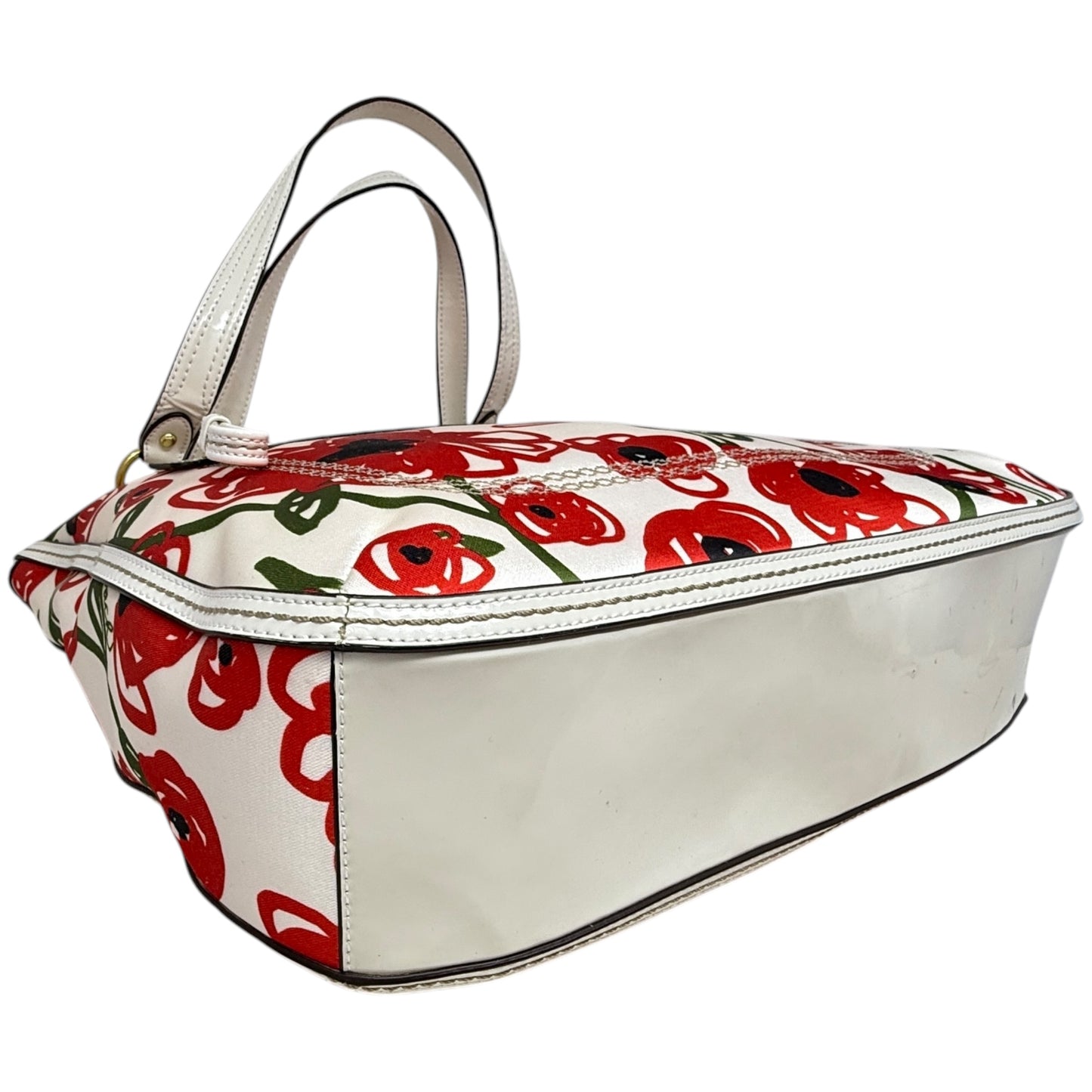 Limited Edition Poppy East West Hallie Floral Tote Shoulder Bag Designer By Coach, Size: Large