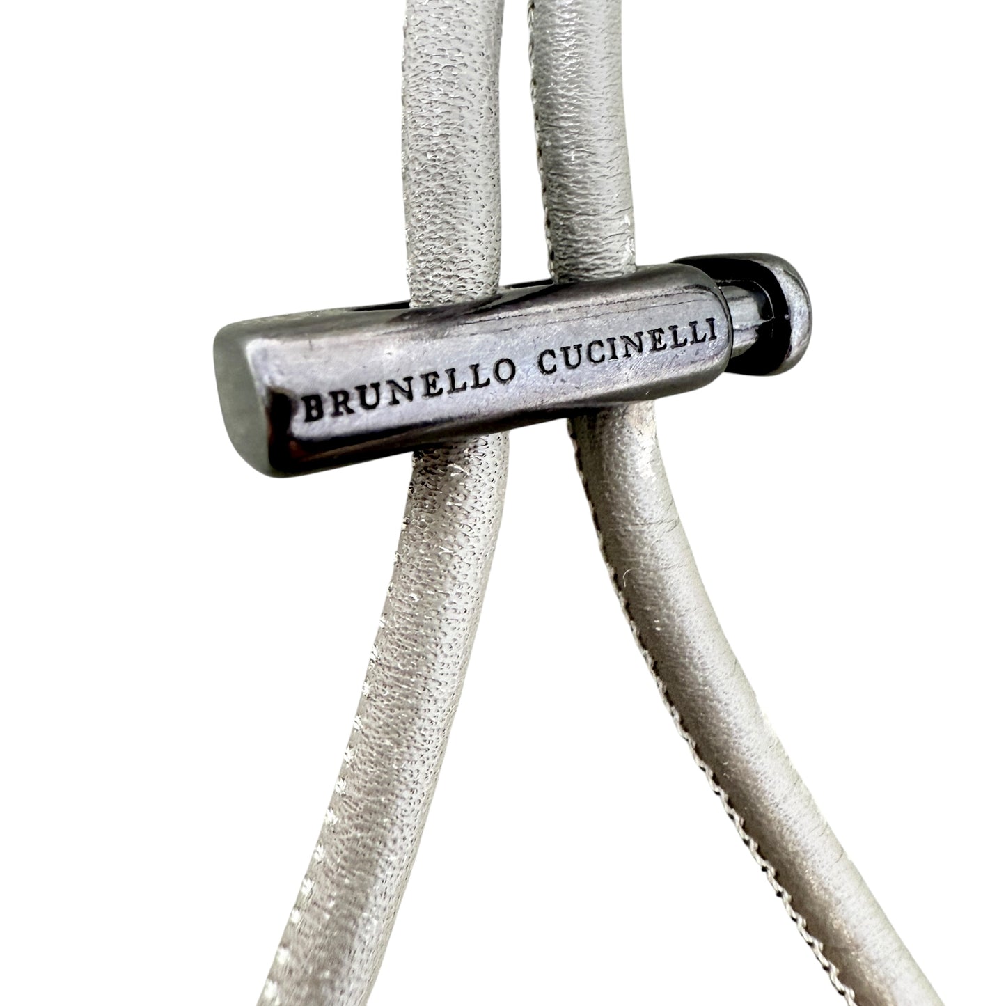 Suede Phone Crossbody Designer By Brunello Cucinelli, Size: Small