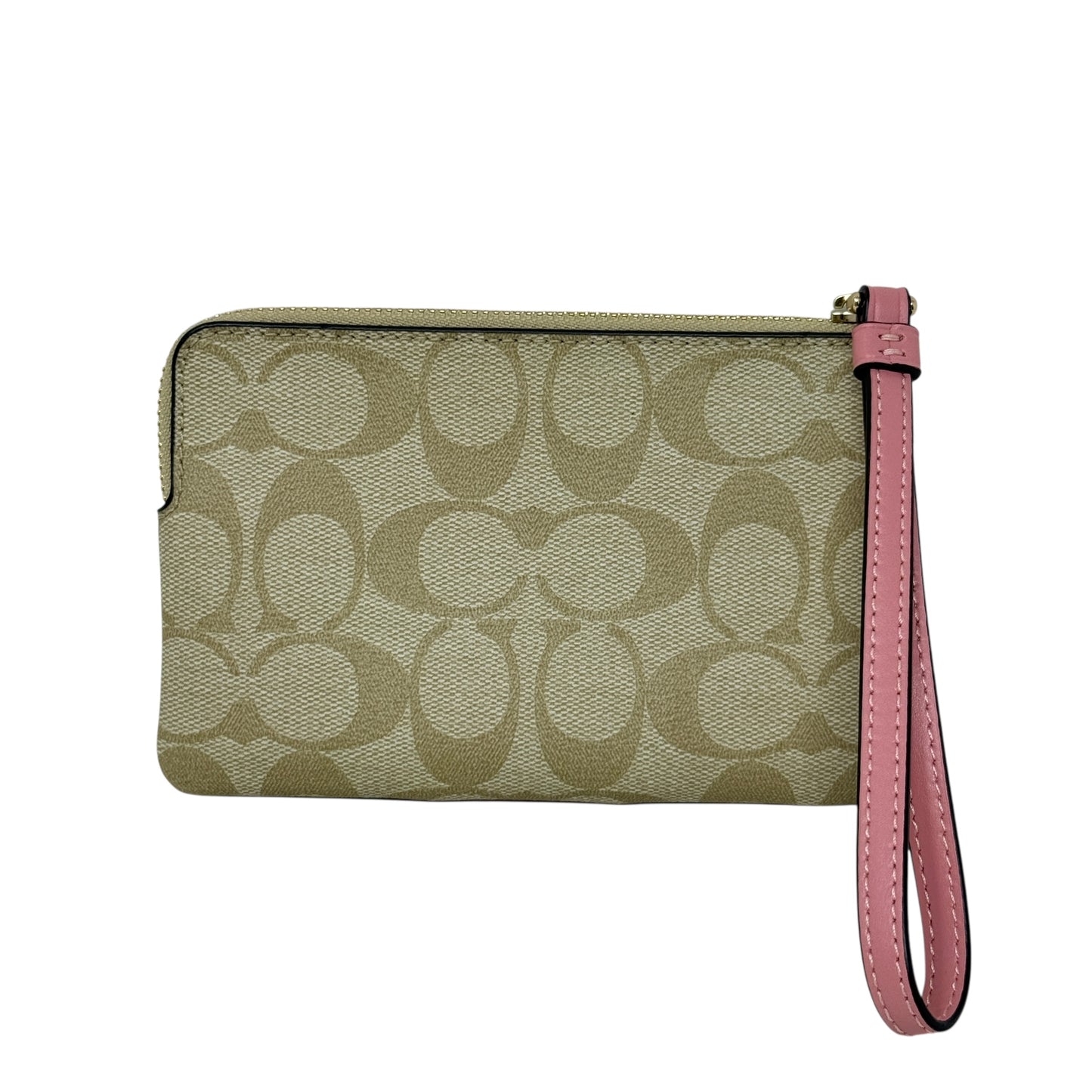 Signature Corner Zip Wristlet Designer By Coach, Size: Small