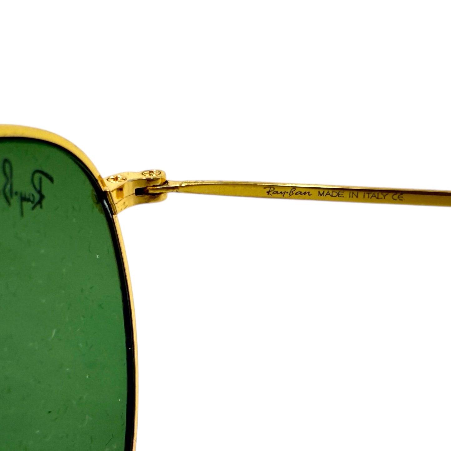 Round Metal 3447 Sunglasses In Polished Arista Gold Designer By Ray Ban, Size: Small