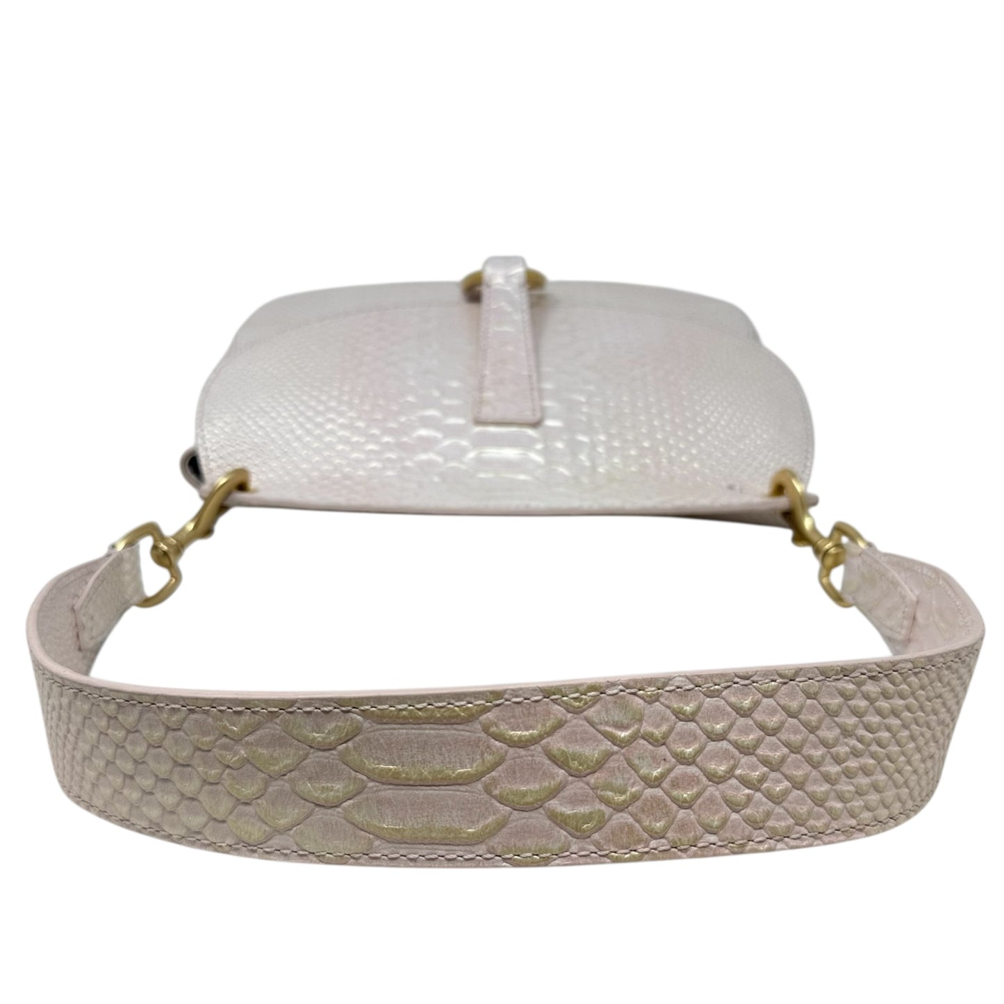 North South Reese Bag Designer By Dooney & Bourke In Pearl Embossed Leather, Size: Medium
