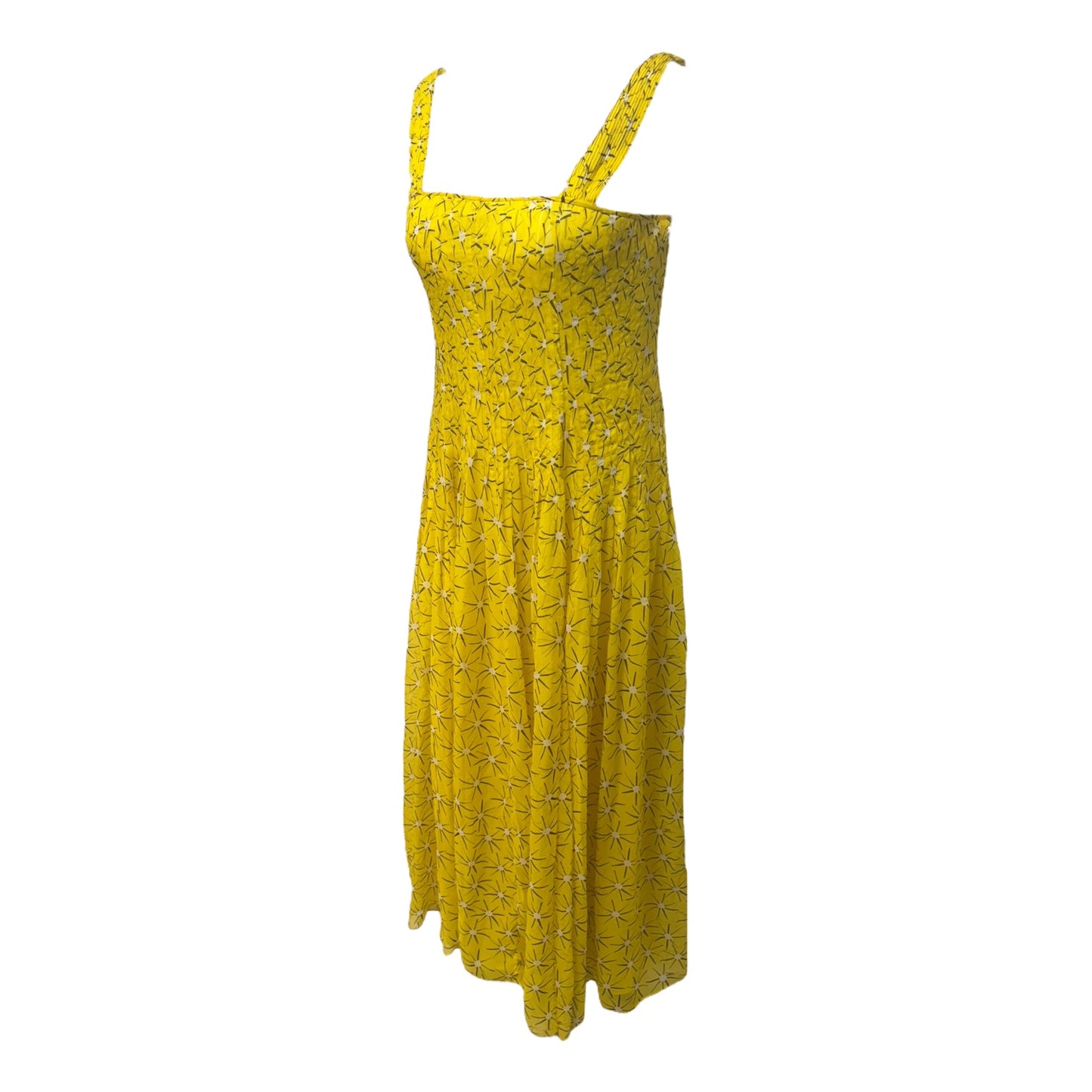 Lillie Silk Chiffon Dress Dress Designer By Diane Von Furstenberg In Sunglight Yellow, Size: 8