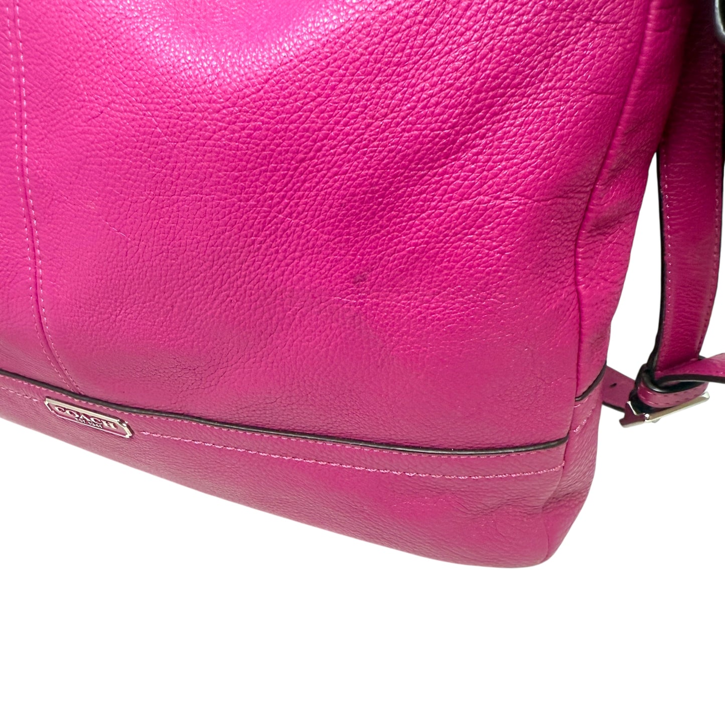 Park Pebbled Leather Hobo Designer By Coach, Size: Large