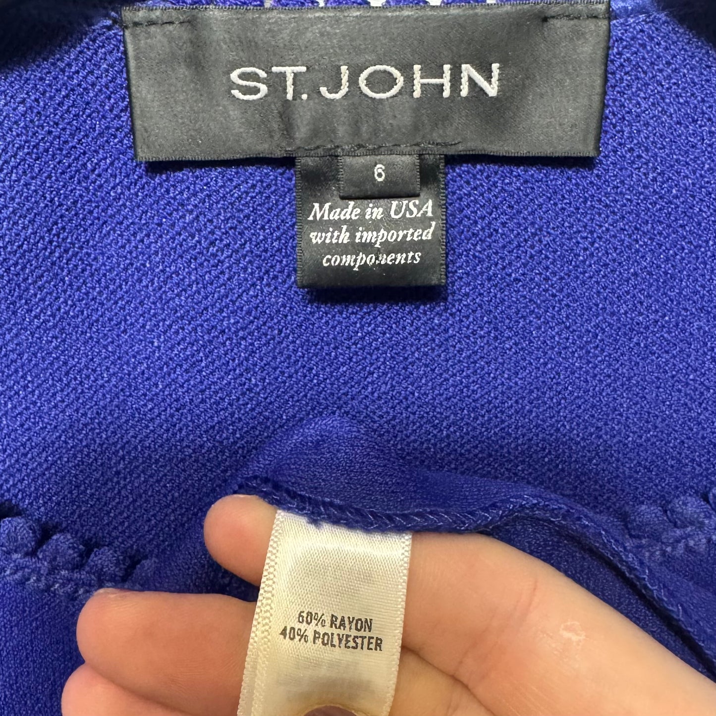 Blazer Luxury Designer By St John Collection In Purple, Size: 6