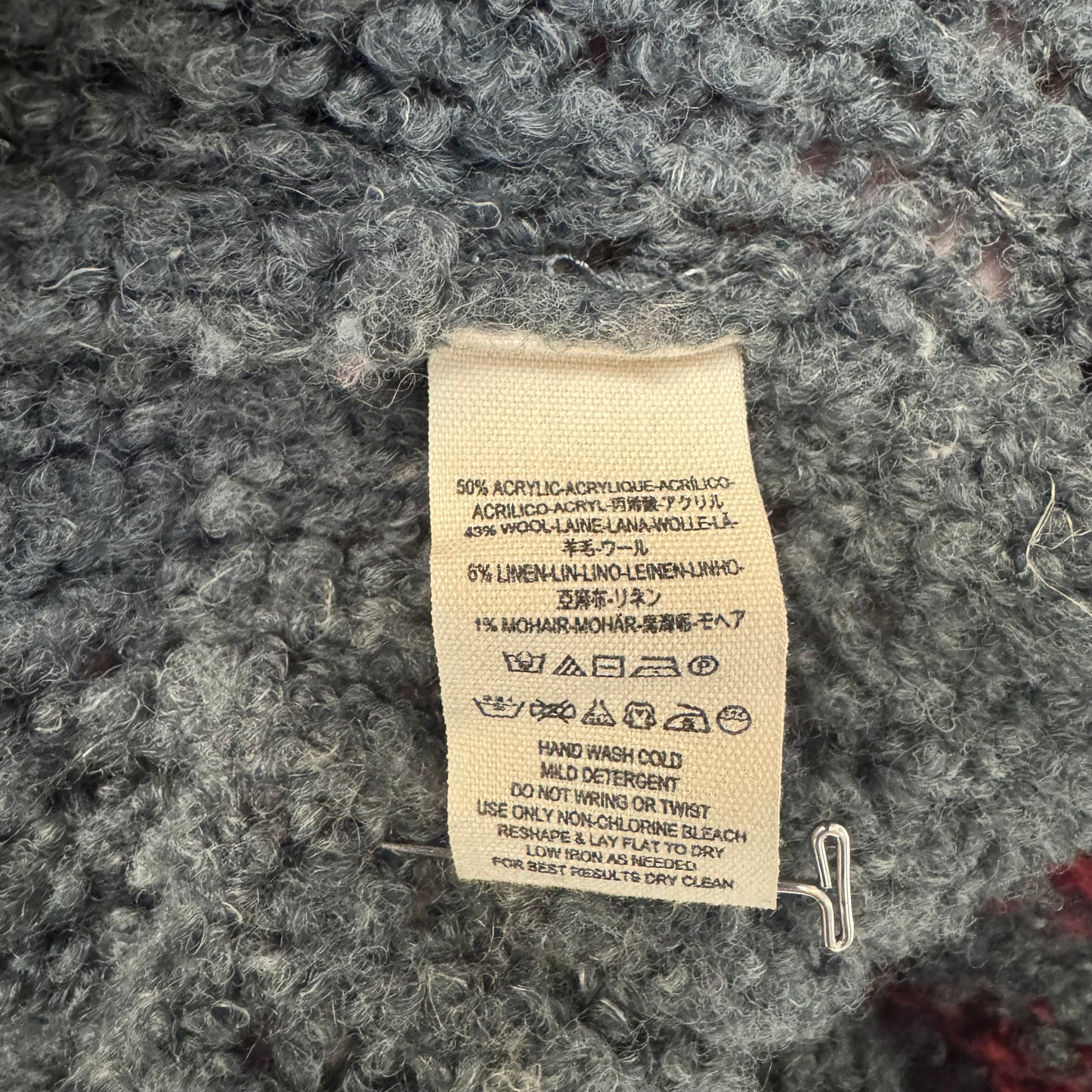 Sweater By Free People In Grey & Red, Size: S