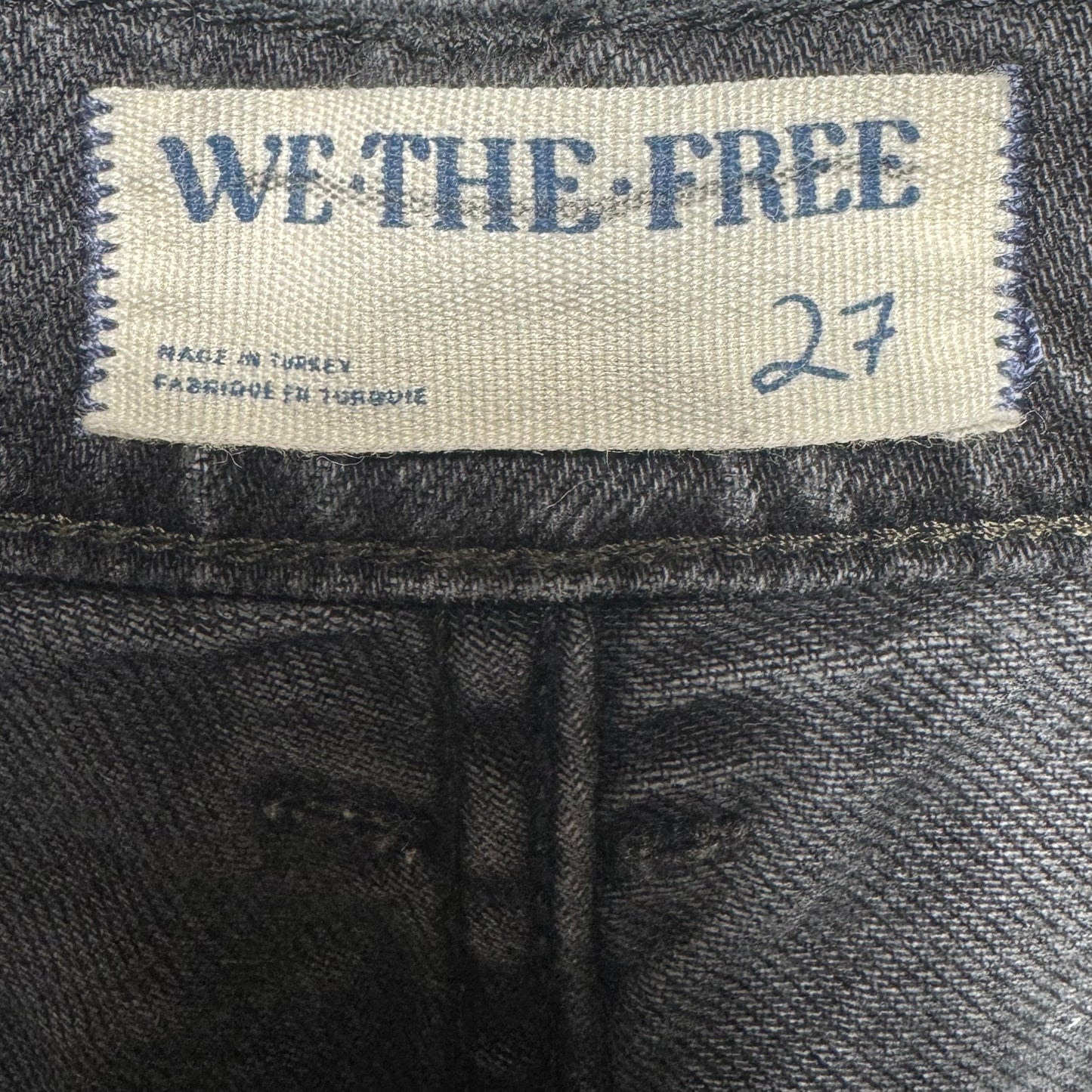 Crossroads Mid-Rise Slim Straight Jeans By We The Free In Black Denim, Size: 4/27