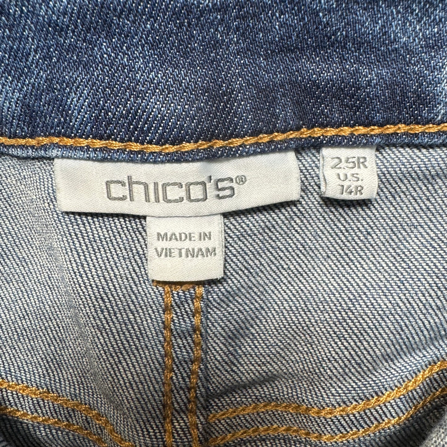 Jeans Boyfriend By Chicos In Blue Denim, Size: 14