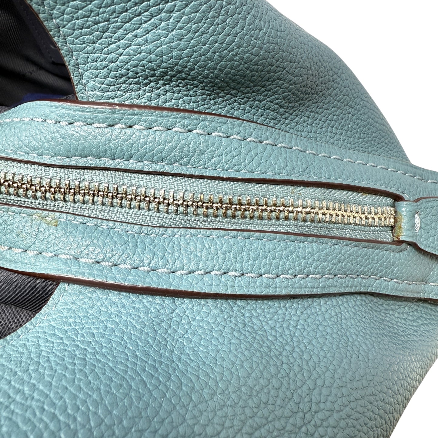 Edie Shoulder Bag 31 in Polished Pebble Leather Designer By Coach, Size: Medium