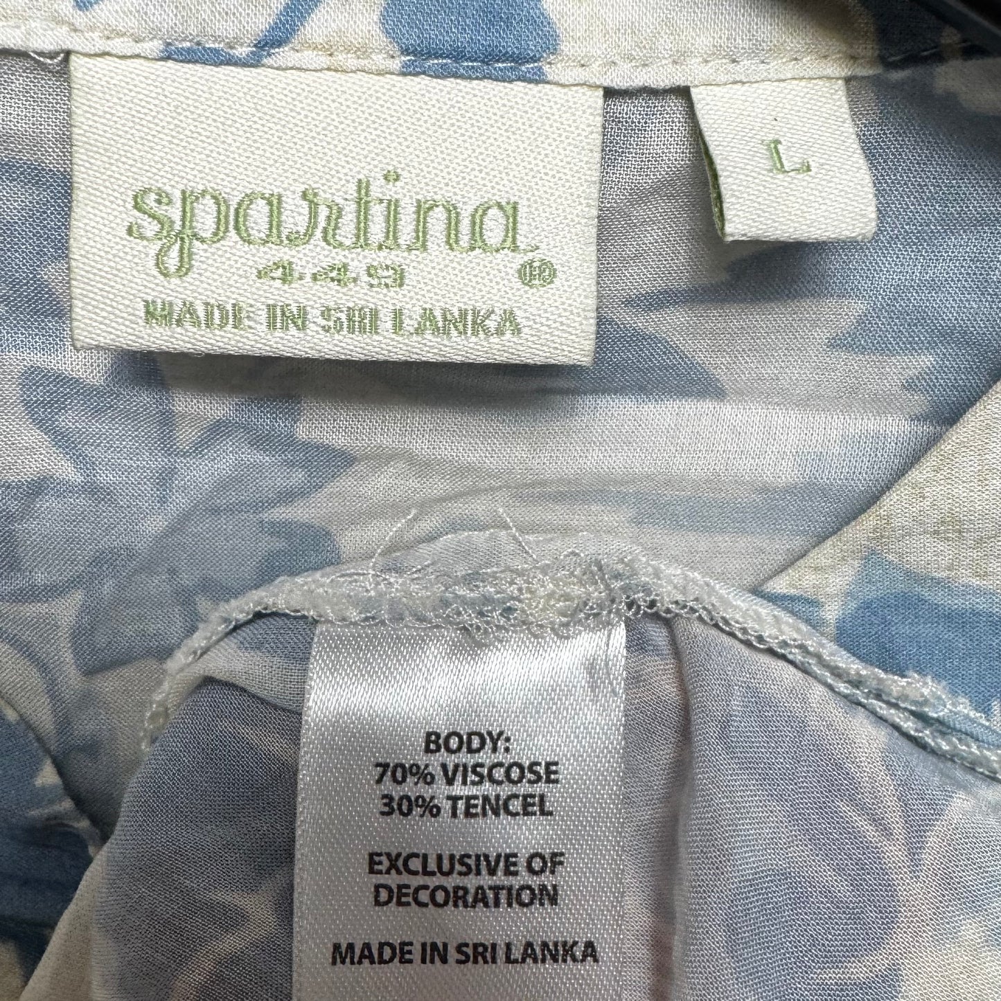 Top Long Sleeve By Spartina In Floral Print, Size: L