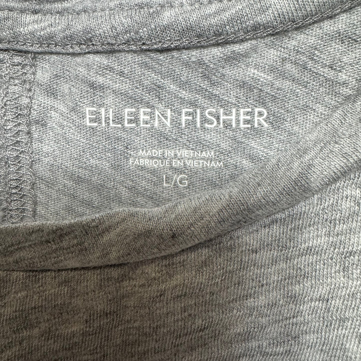 Top Short Sleeve Basic By Eileen Fisher In Grey, Size: L