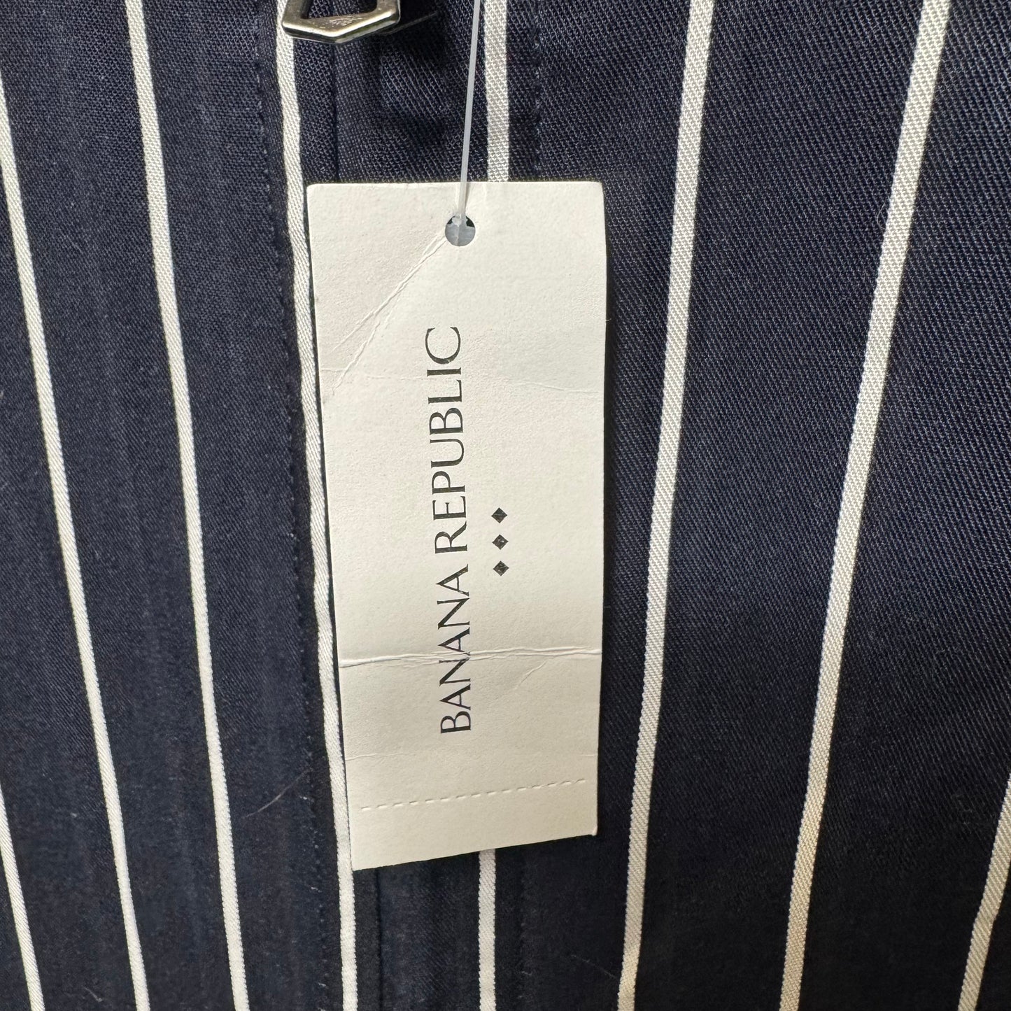 Pinstripe Bomber Jacket By Banana Republic In Striped Pattern, Size: M