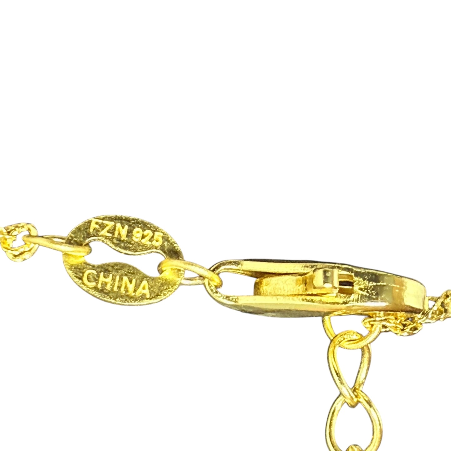 Gold Over Sterling Silver CZ Pendant Necklace