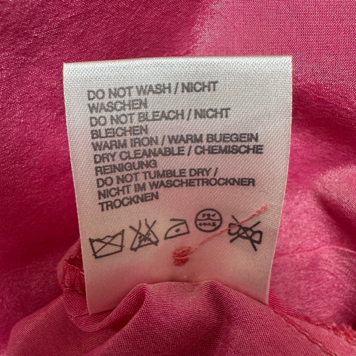 Silk Blend Shirt Designer By Escada Sport In Pink, Size: M