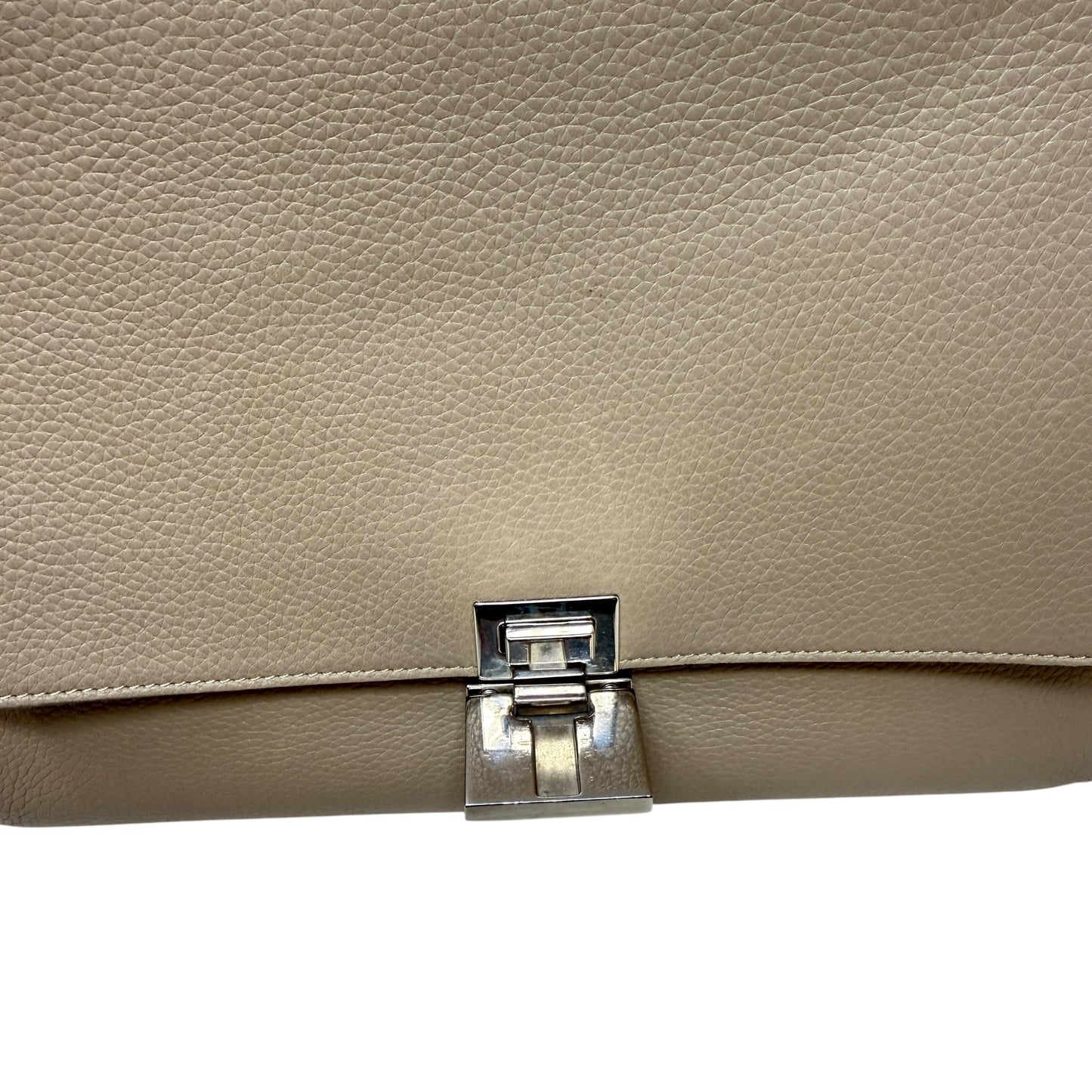 Drummed Calfskin Suede Medium Trapeze Souris Tote Luxury Designer By Celine, Size: Medium