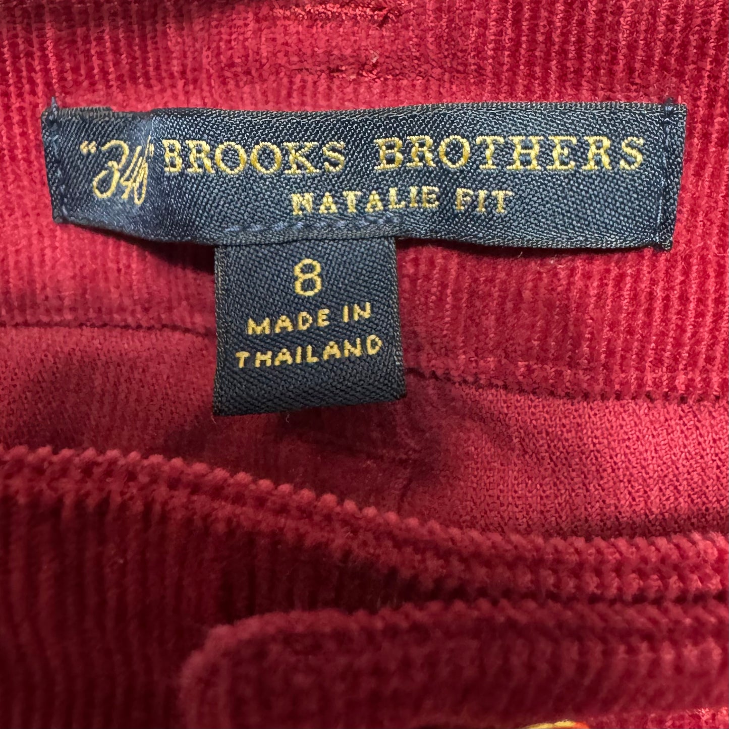 Natalie Fit Corduroy Pants By Brooks Brothers In Red, Size: 8