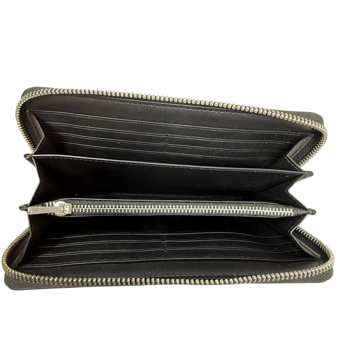 Long Zip Around Wallet/Wristlet With Tartan Plaid Print Designer By Coach, Size: Medium