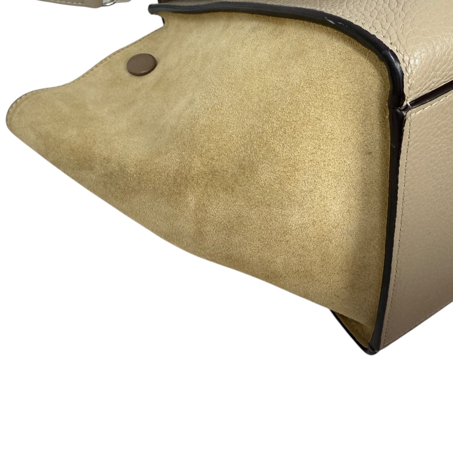 Drummed Calfskin Suede Medium Trapeze Souris Tote Luxury Designer By Celine, Size: Medium