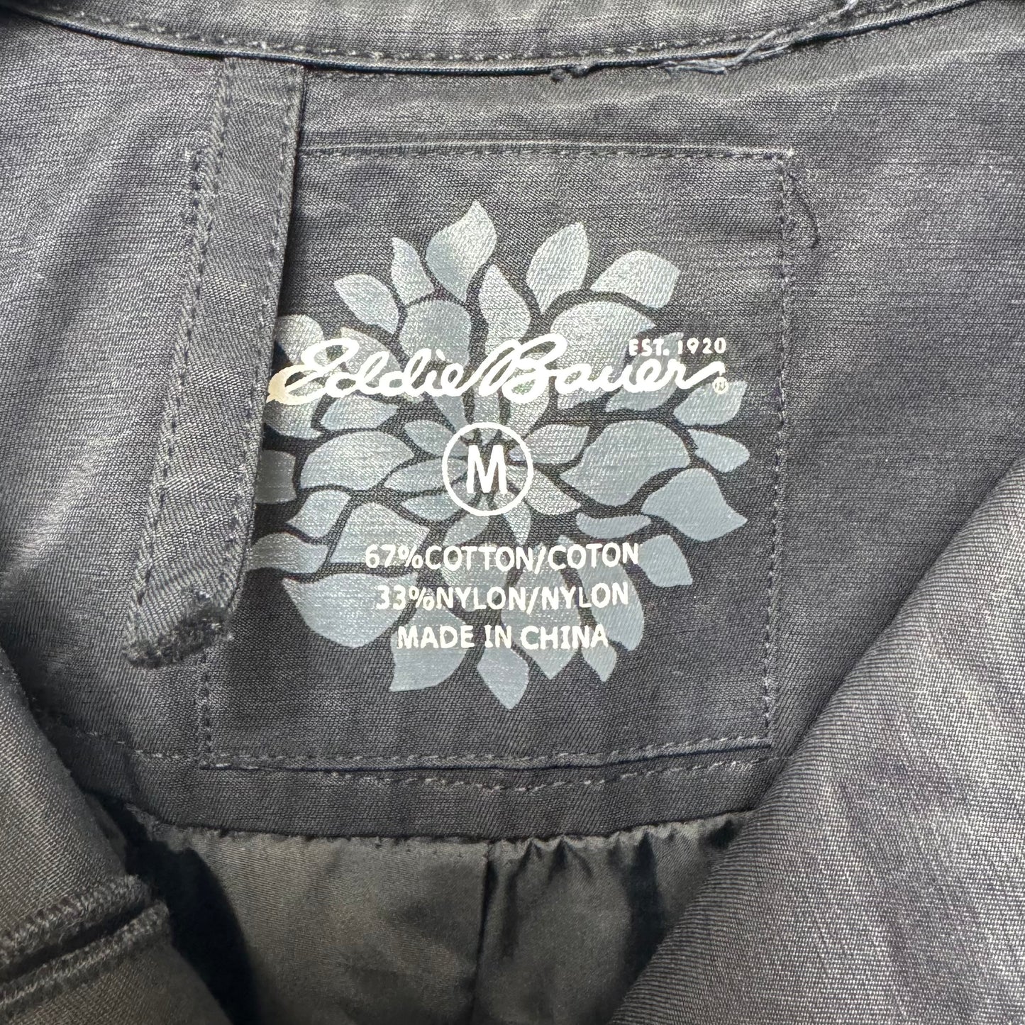 Trench Coat By Eddie Bauer In Black, Size: M