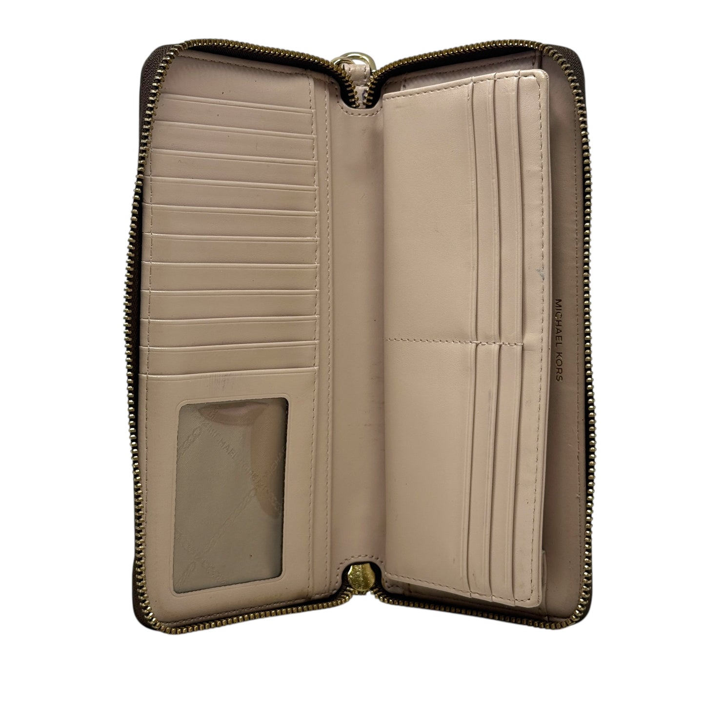 Jet Set Travel Continental Wallet Wristlet Designer By Michael Kors, Size: Large