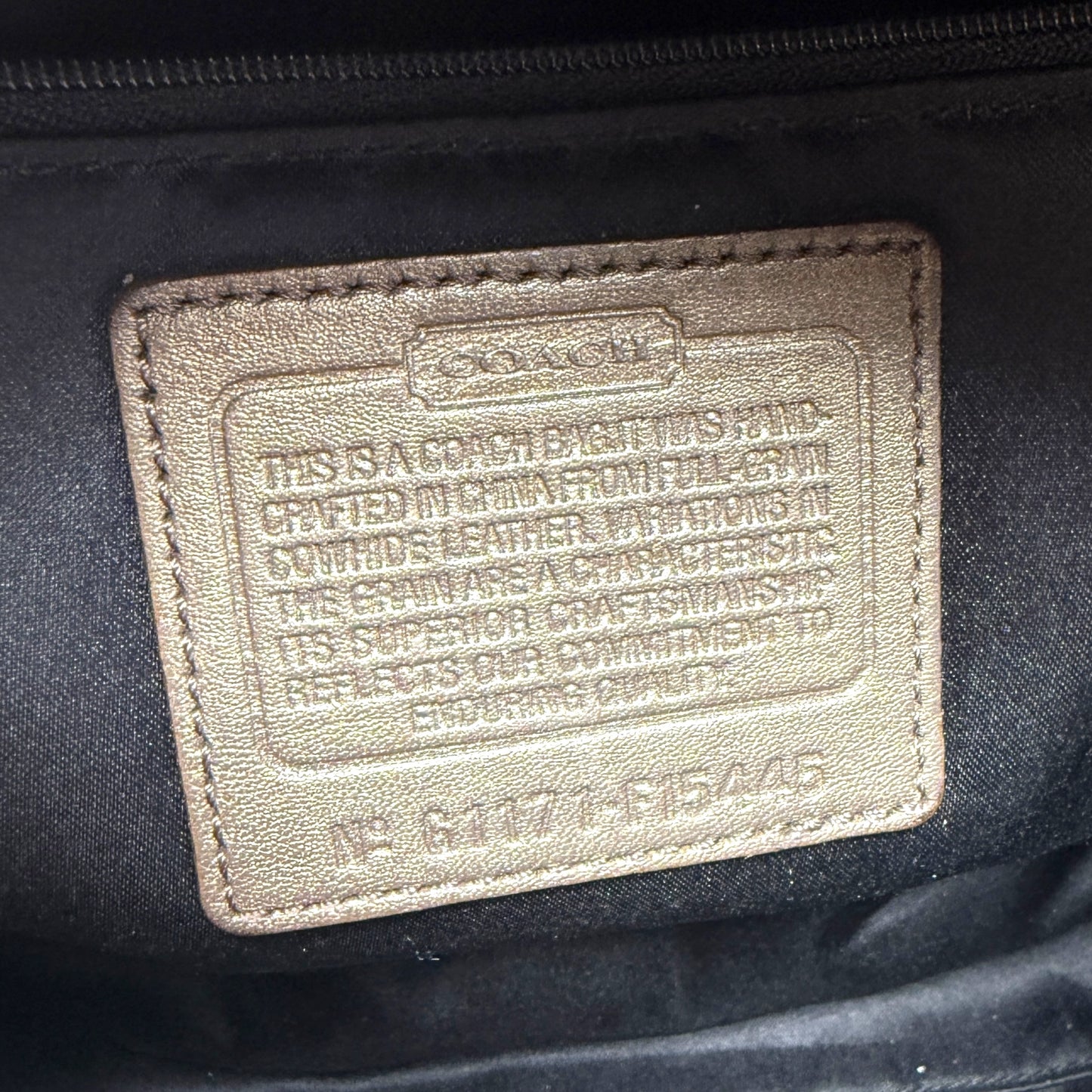 Ashley Leather Satchel Designer By Coach, Size: Medium