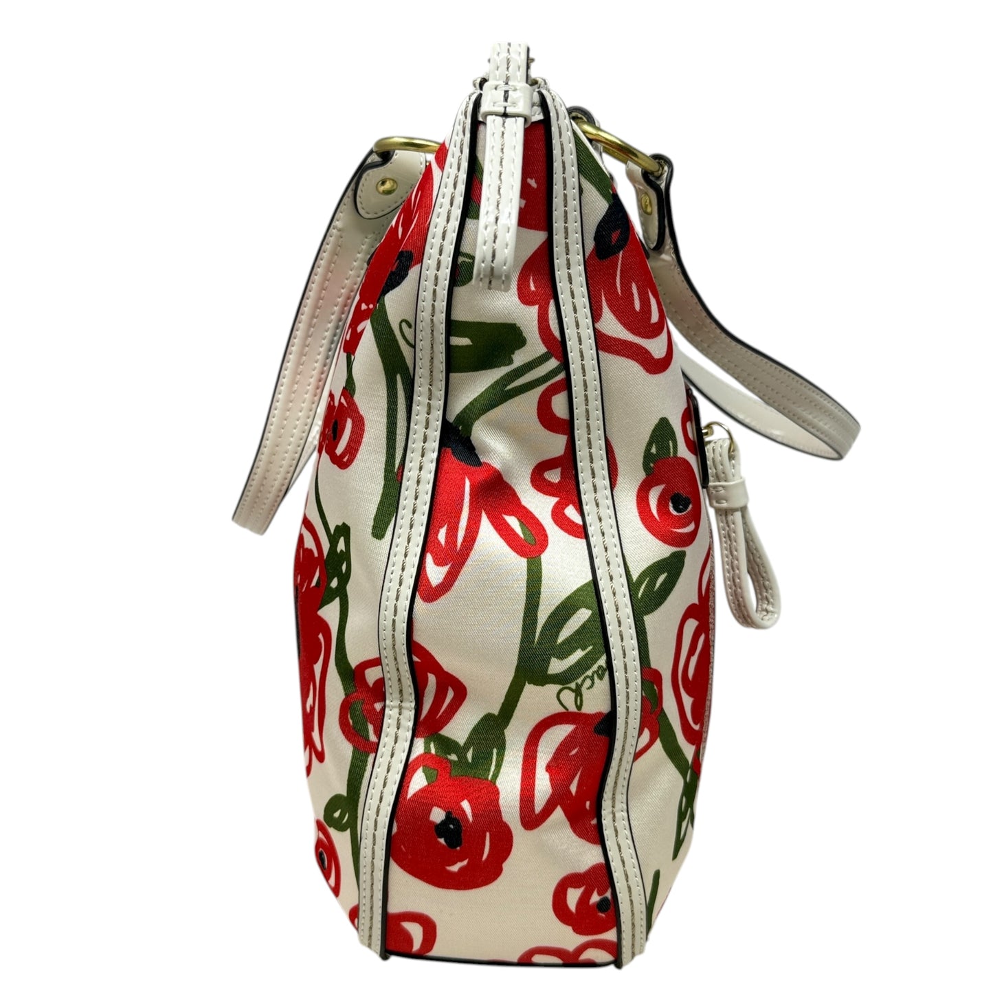 Limited Edition Poppy East West Hallie Floral Tote Shoulder Bag Designer By Coach, Size: Large