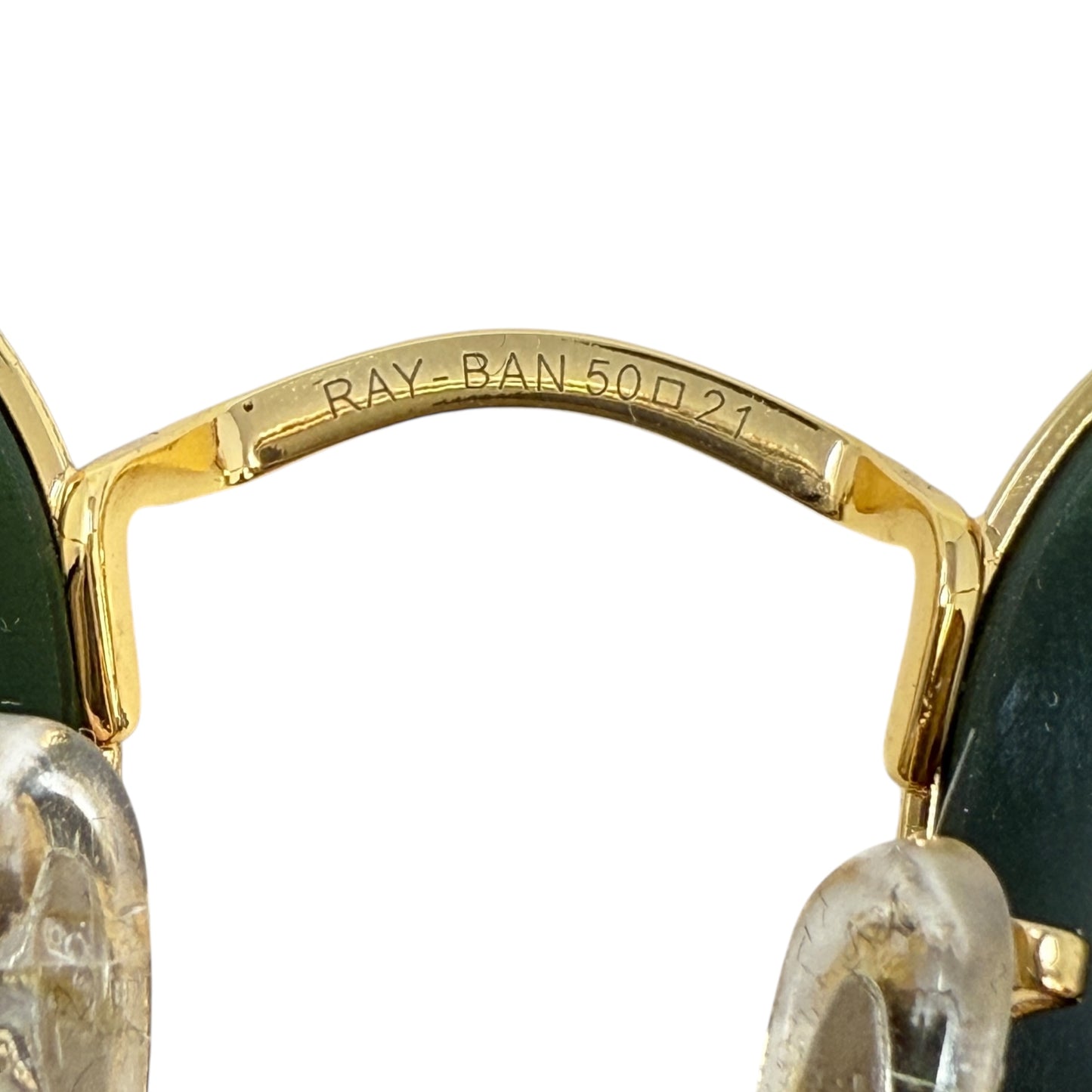 Round Metal 3447 Sunglasses In Polished Arista Gold Designer By Ray Ban, Size: Small