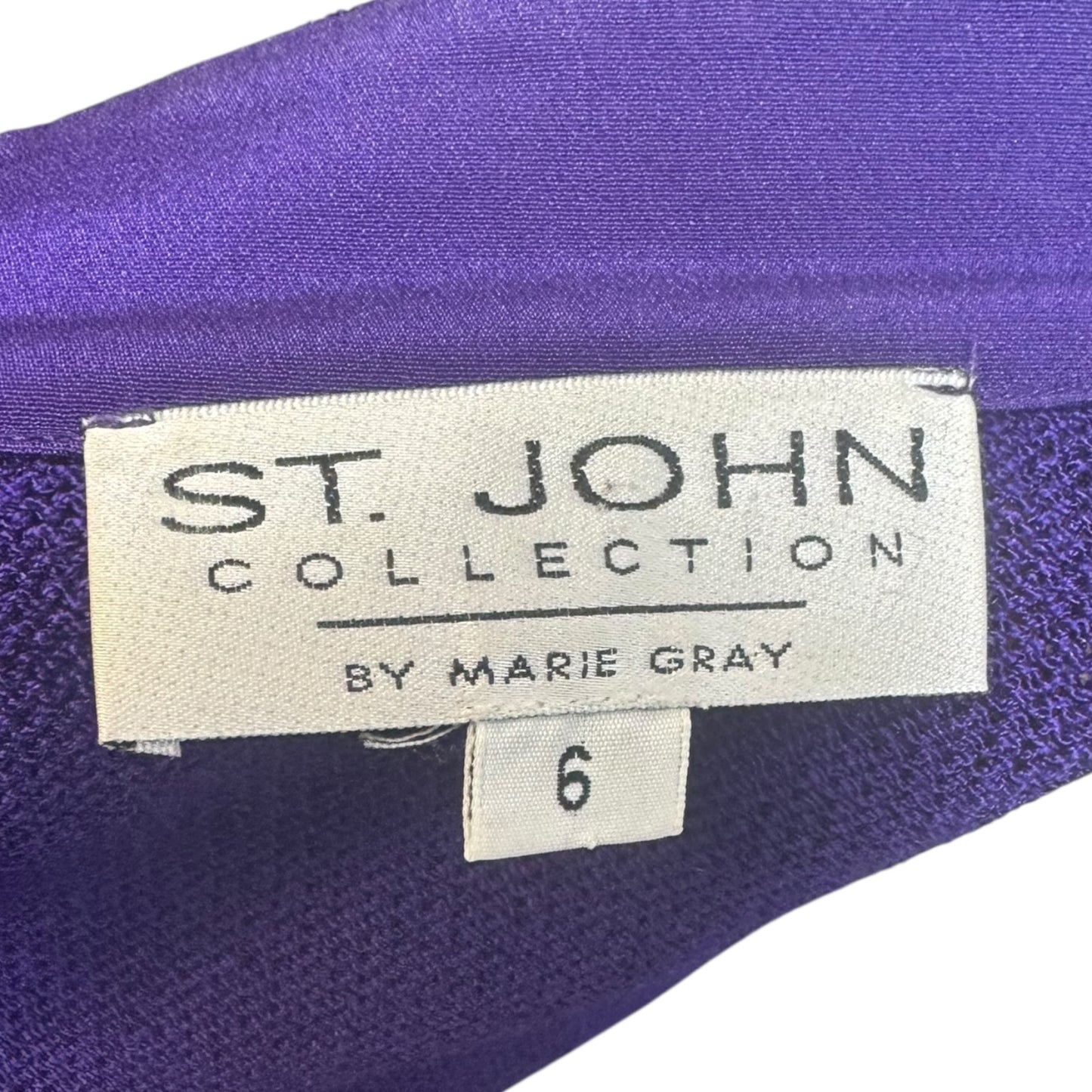 Jacket Luxury Designer By St John Collection In Purple, Size: 6