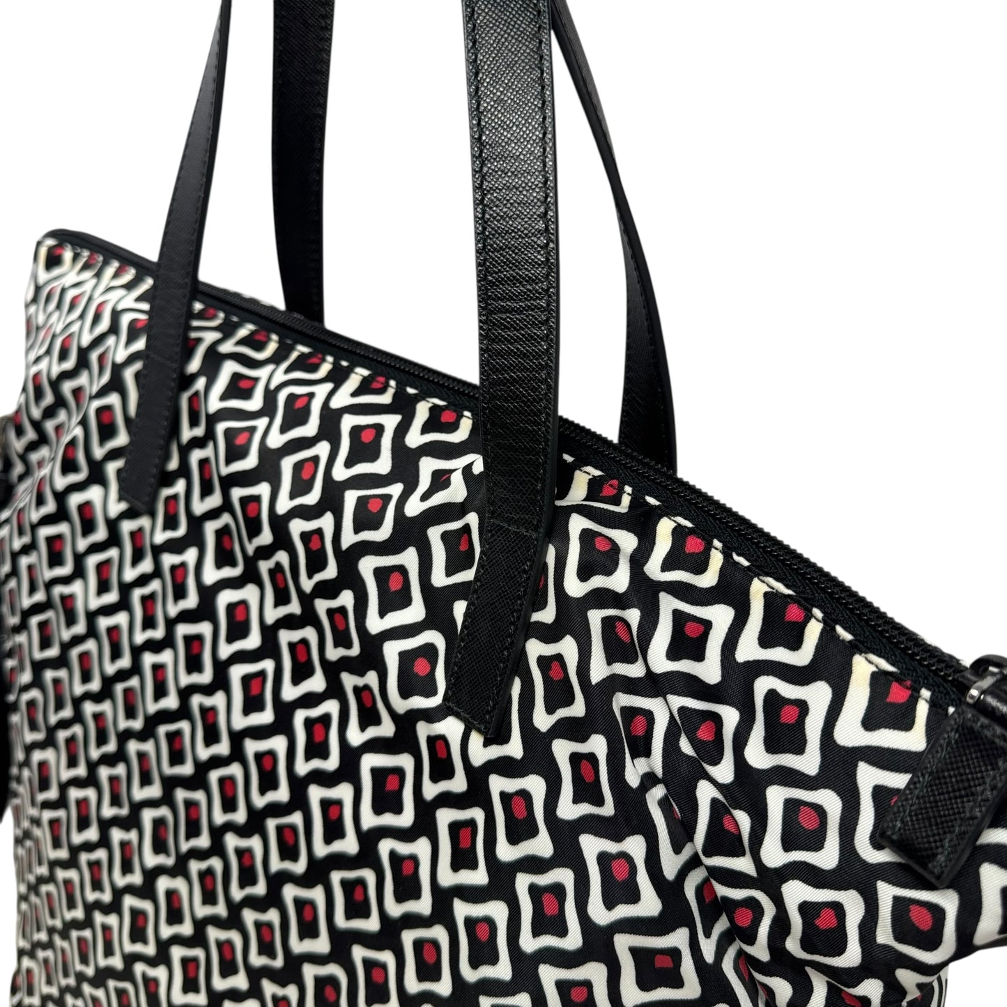 Tessuto Nylon Satchel Tote Luxury Designer By Prada, Size: Large