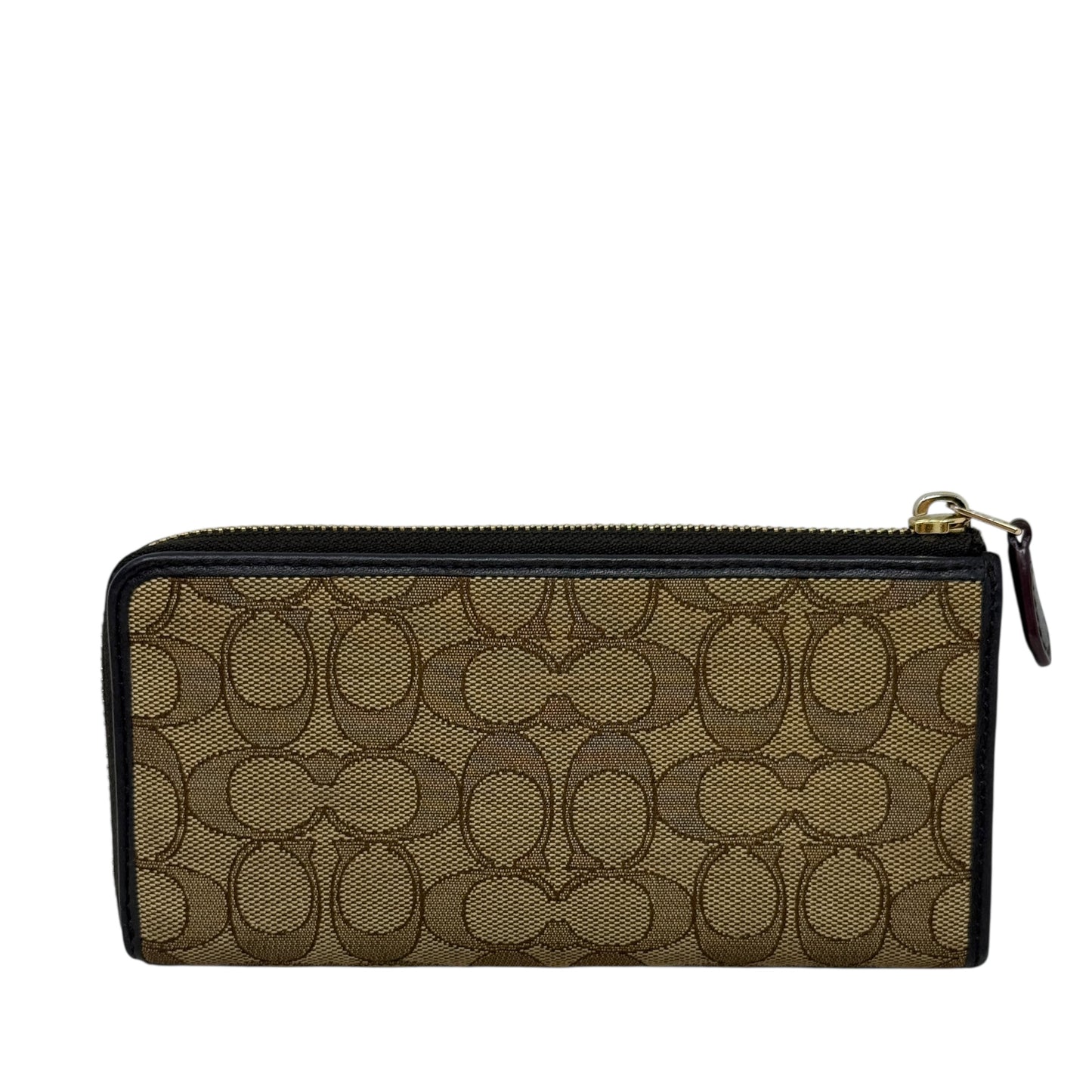 L Zip Wallet In Signature Jacquard Designer By Coach, Size: Medium