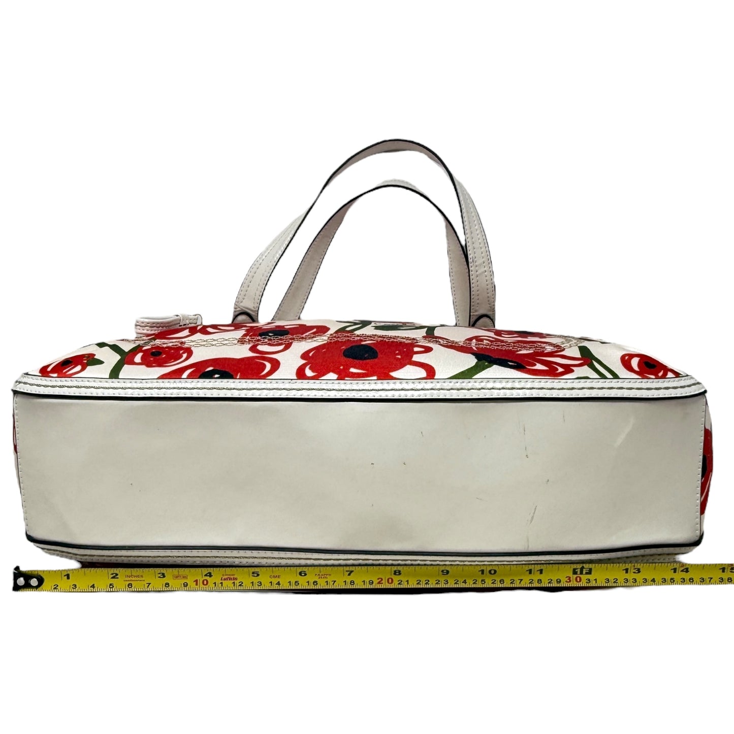 Limited Edition Poppy East West Hallie Floral Tote Shoulder Bag Designer By Coach, Size: Large