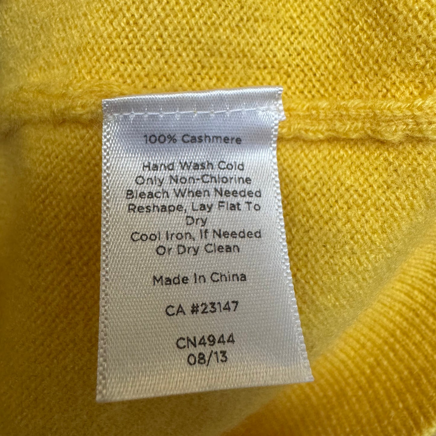 Sweater Cashmere By Talbots In Yellow, Size: Xs