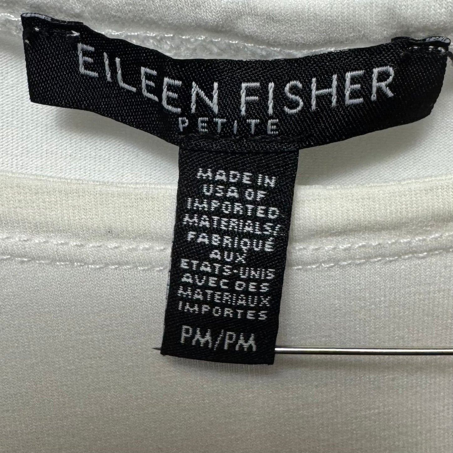 Top Long Sleeve By Eileen Fisher In White, Size: M