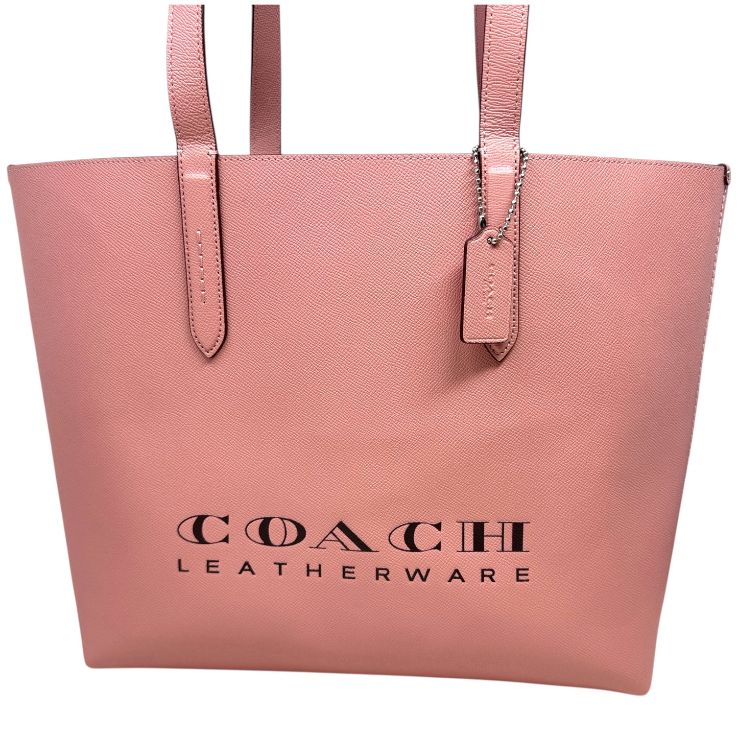 “Leatherware” Crossgrain Highline Tote Designer By Coach, Size: Large